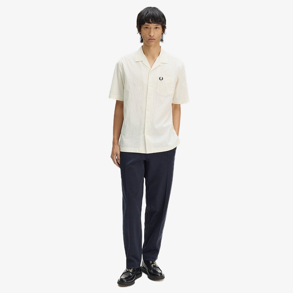 프레드페리 시어서커 리비어 칼라 셔츠 에크루(Fred Perry Seersucker Revere Collar Shirt Ecru) - 3