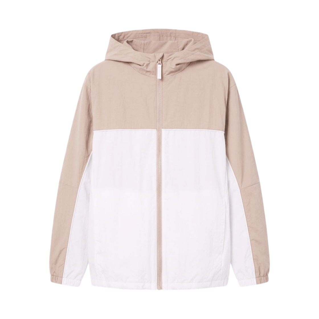 480861-31 (Kids) Uniqlo Color Block Pocketable UV Protection Parka Beige - JP
