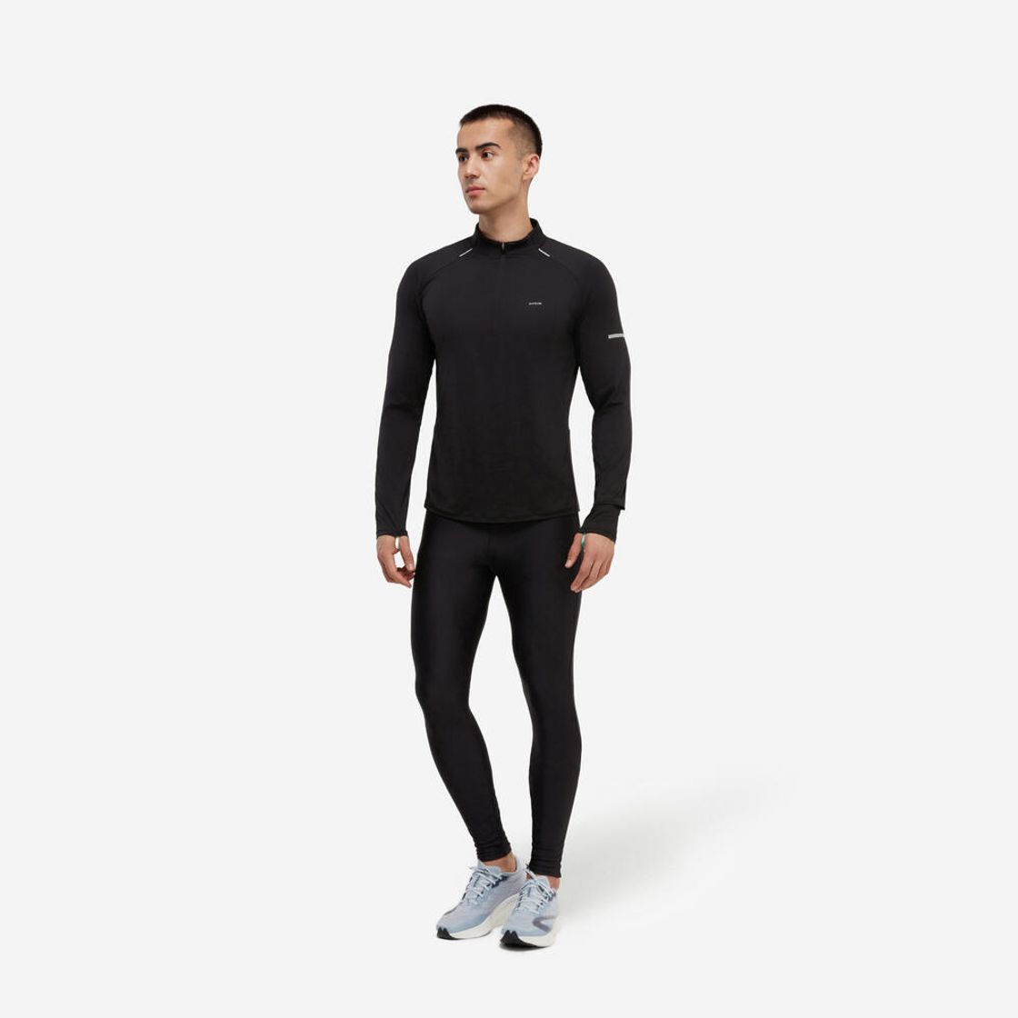 데카트론 남성 하프집 러닝 긴팔 티 런 드라이 500 스모크 블랙(DECATHLON Men's Half-Zip Running Long-Sleeved T-Shirt Run Dry 500 Smoke Black) - 9