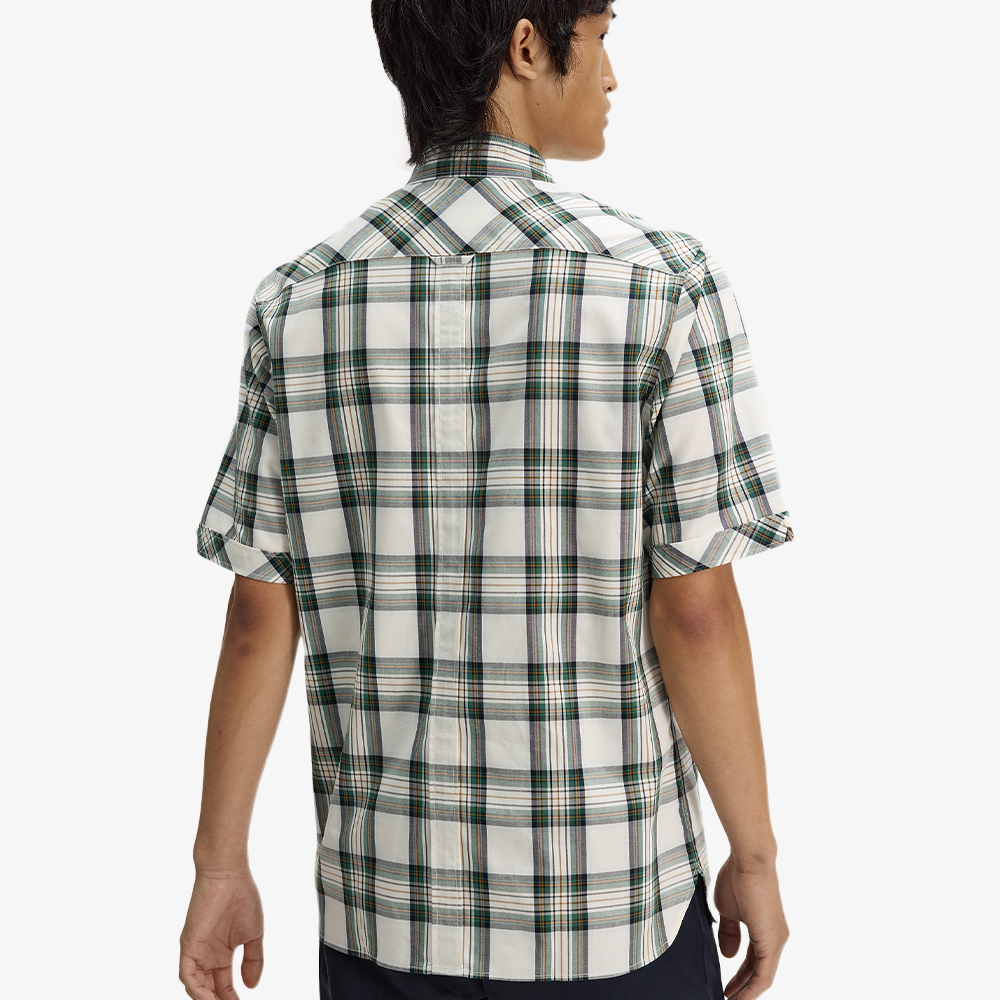 프레드페리 클래식 타탄 숏 슬리브 셔츠 에크루(Fred Perry Classic Tartan S S Shirt Ecru) - 3