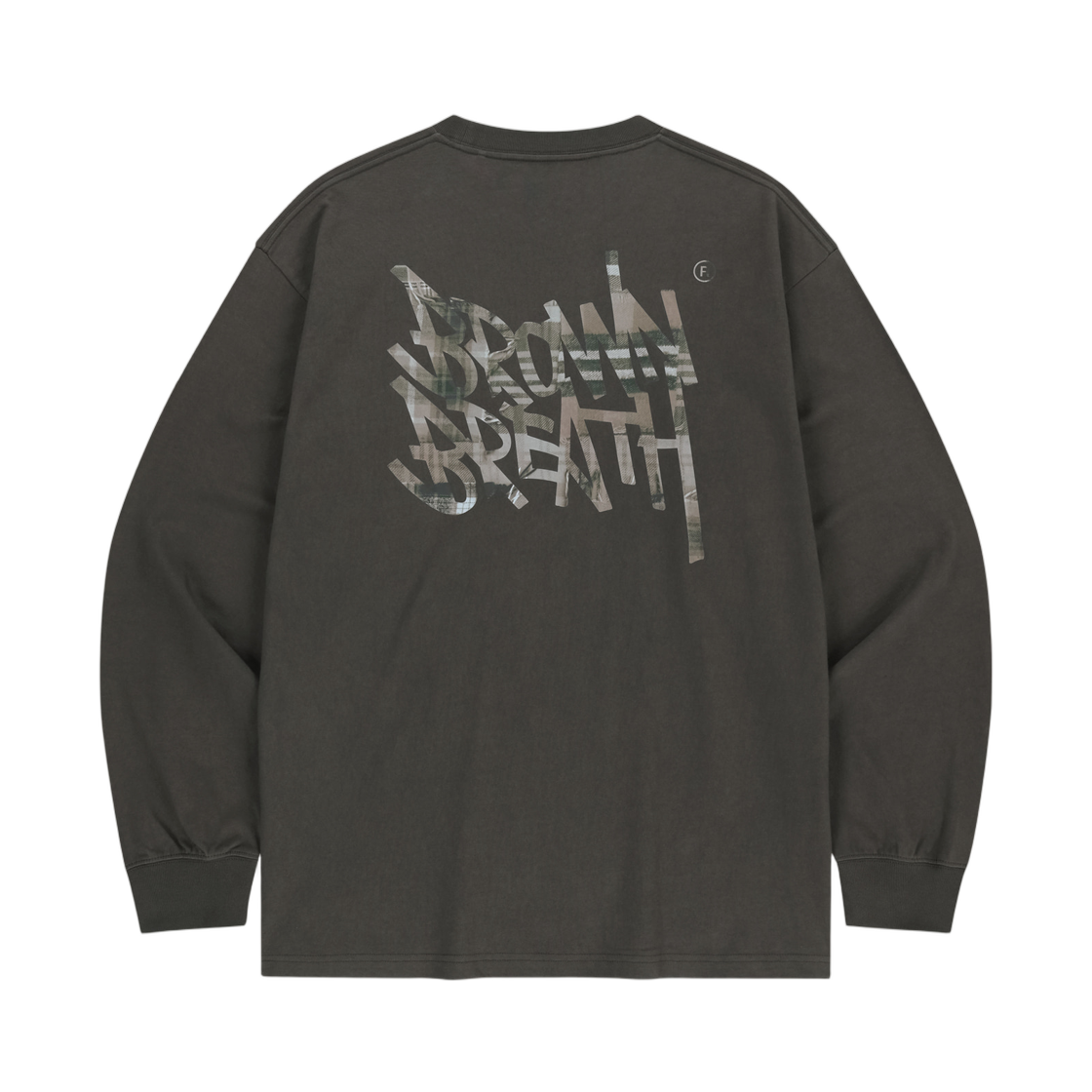 브라운브레스 패치워크 체크 태그 롱슬리브 브라운(Brownbreath Patchwork Check Tag Longsleeve Brown)