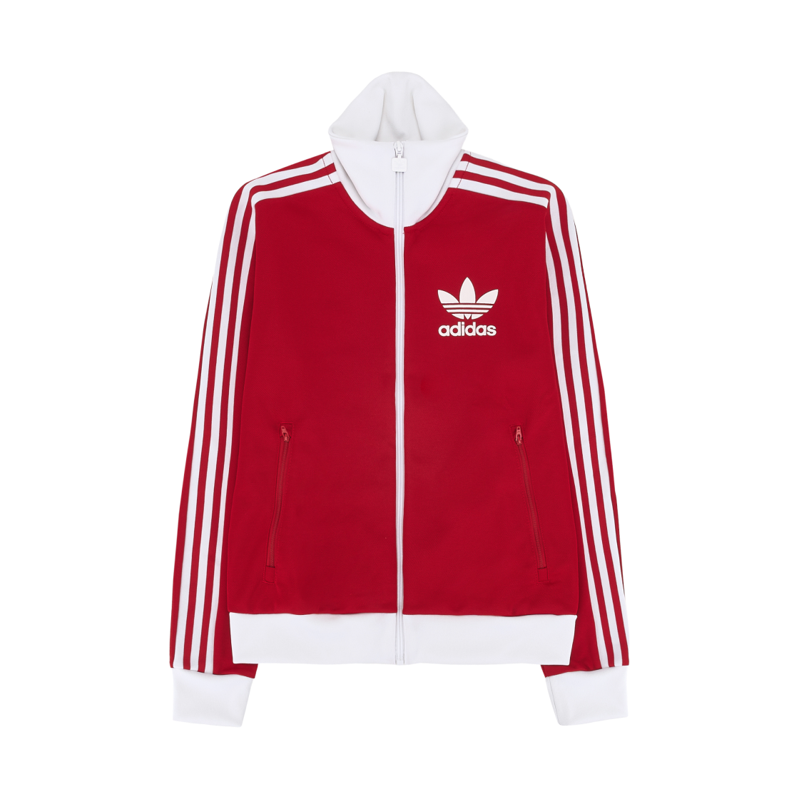 (W) 아디다스 오리지널스 헤리티지 트랙탑 베러 스칼렛 화이트 - KR 사이즈((W) Adidas Originals Heritage Track Top Better Scarlet White - KR Sizing) - 1