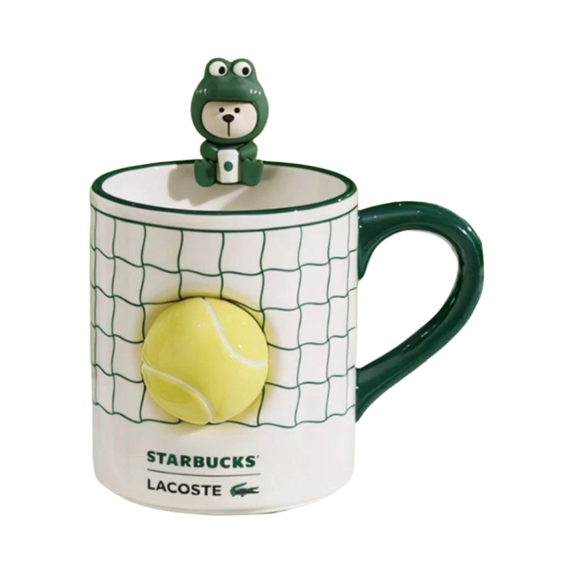 - Starbucks China x Lacoste 2026 Beary Ceramic Green Mug 355ml