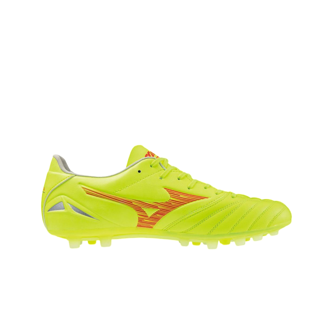 P1GA243545 Mizuno Morelia Neo IV Pro AG Safety Yellow Fiery Coral 2 Safety Yellow