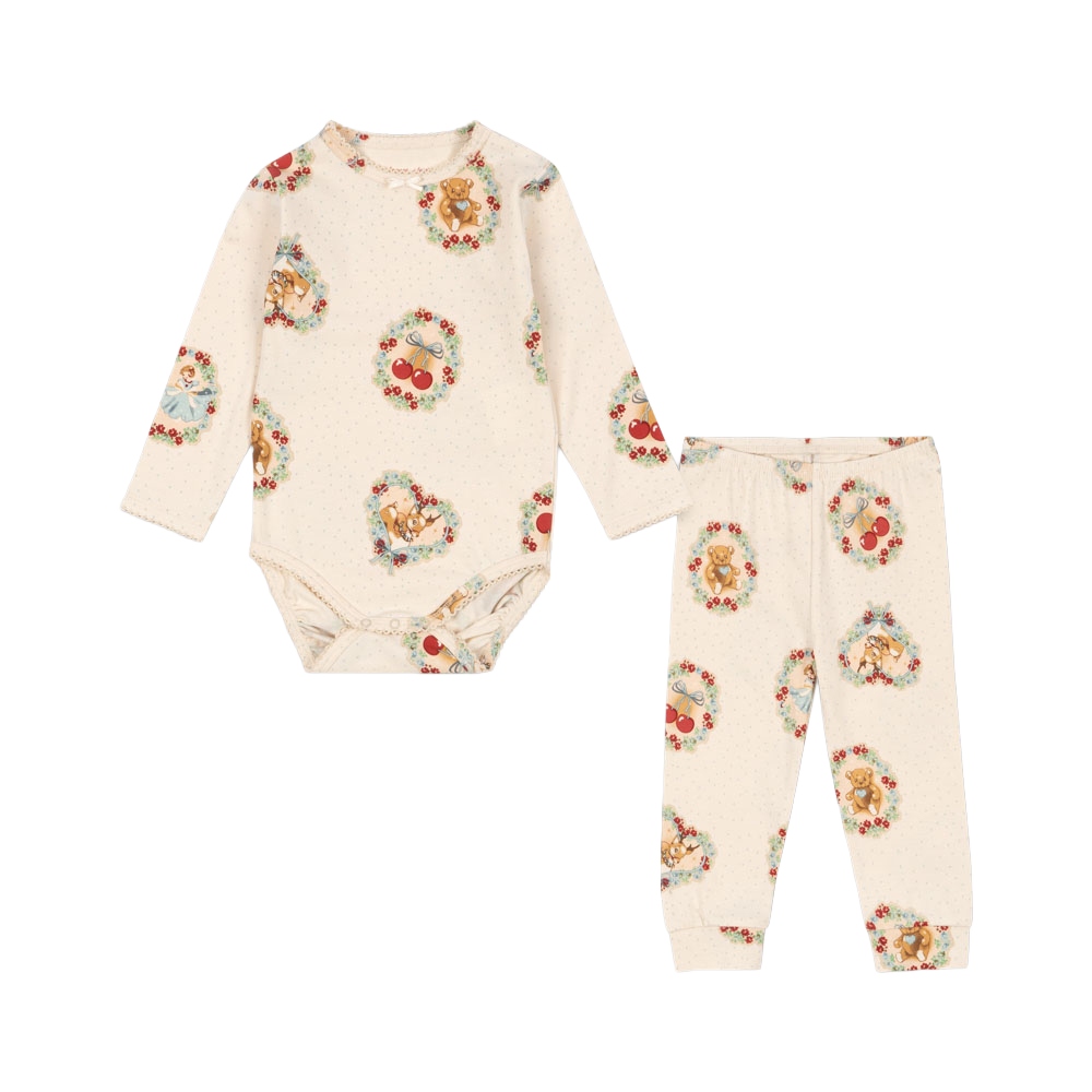콩제슬래드 베이직 바디수트 팬츠 세트 디어(Konges Sløjd Basic Body Pants Set Gots Deer Diary) - 1