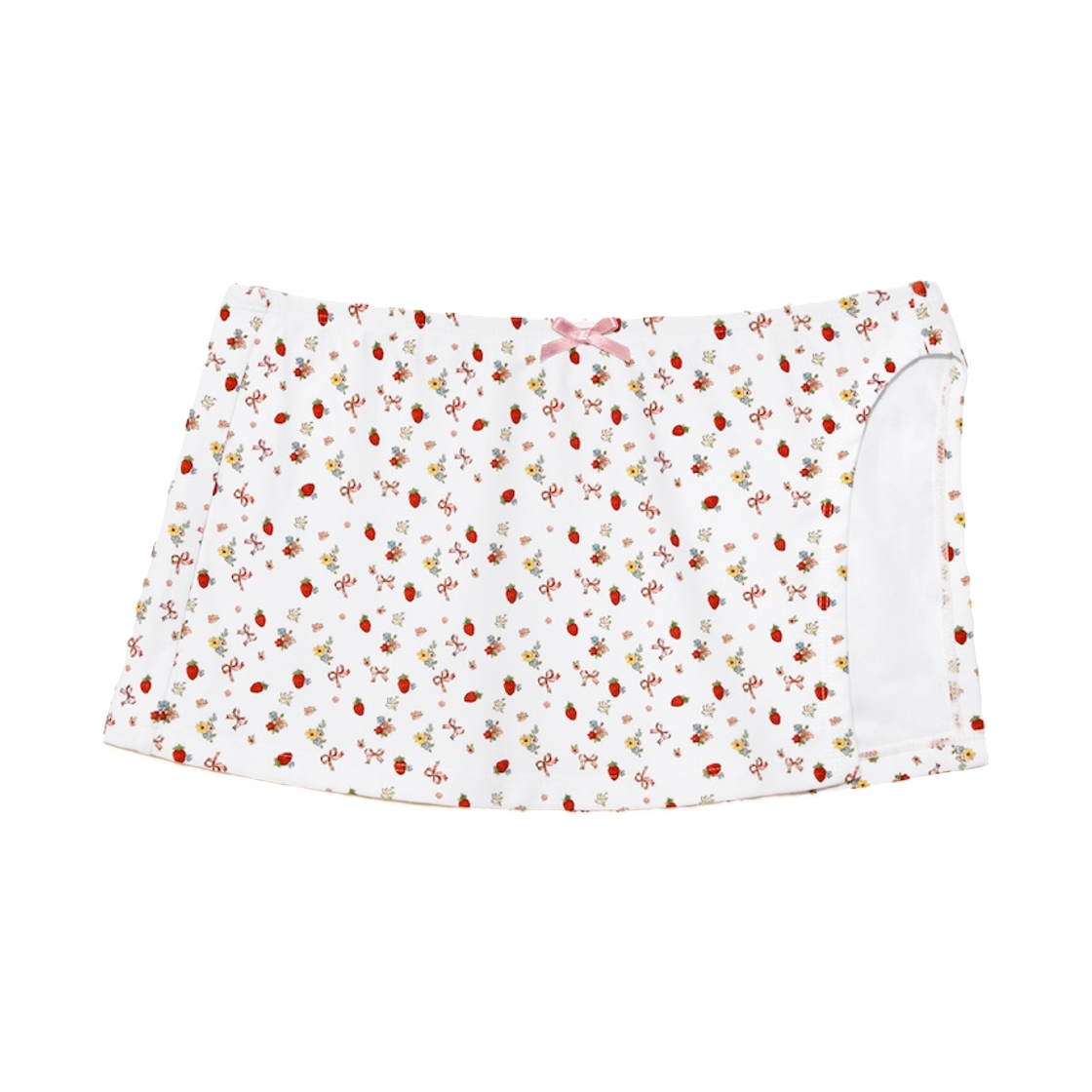 (W) 글로니 허깅 비키니 스커트 스트로베리 보우((W) Glowny Hugging Bikini Skirt Strawberry Bow)