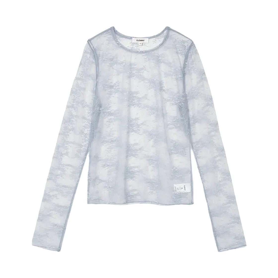 (W) 글로니 폴리 레이스 롱슬리브 베이비 블루((W) Glowny Polly Lace Long Sleeve Baby Blue) - 1