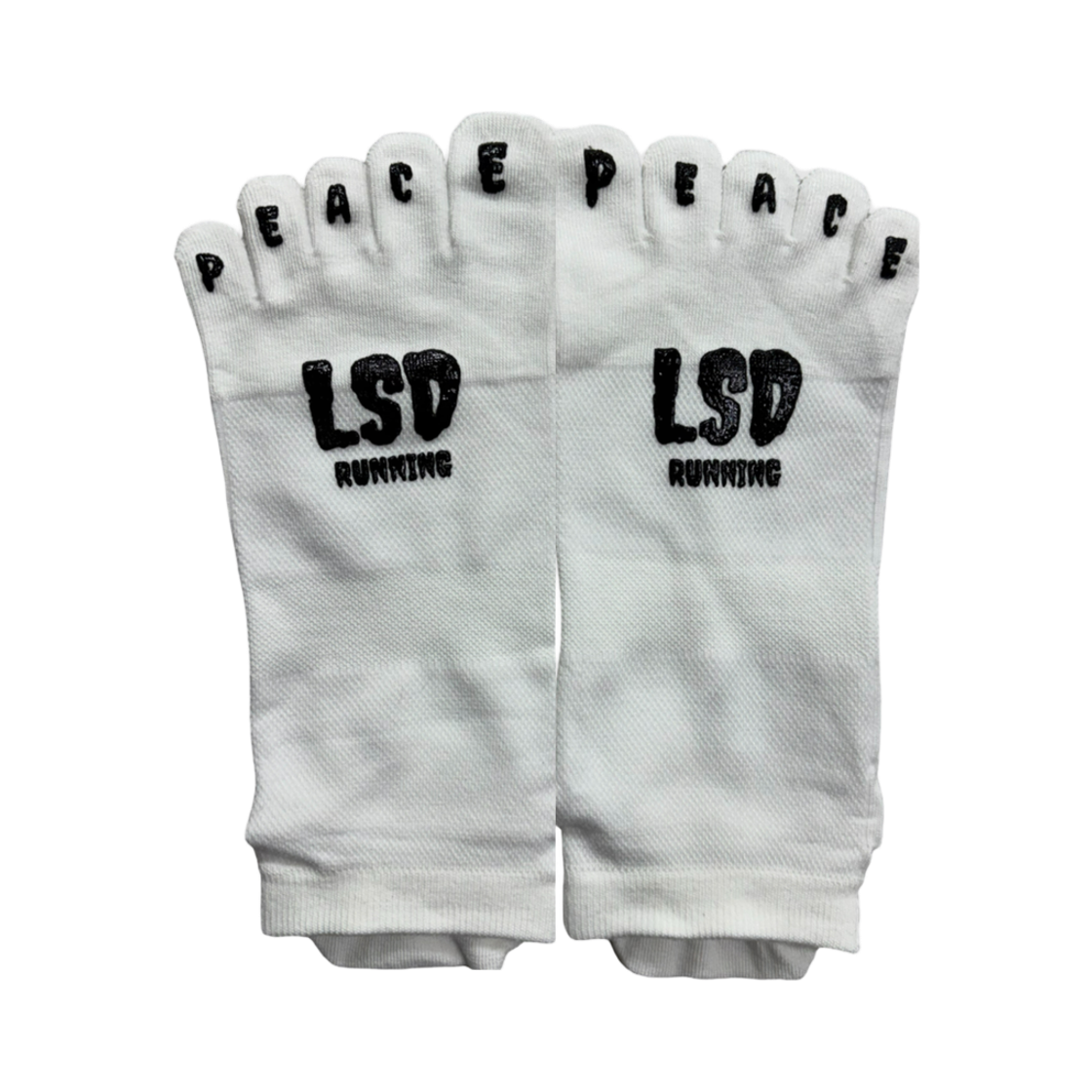 디스클로즈 004 엘에스디 피스 토 삭스 단목 화이트(DISCLOSE 004 Lsd Peace Toe Socks Ankle White)