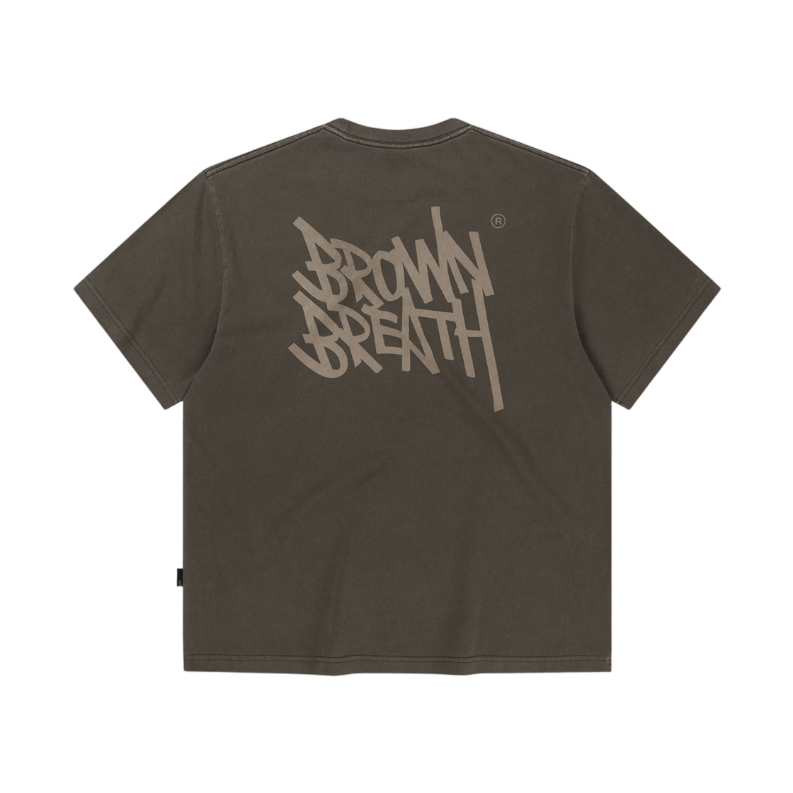 브라운브레스 태그 피그먼트 티셔츠 브라운(Brownbreath Tag Pigment T-Shirt Brown)