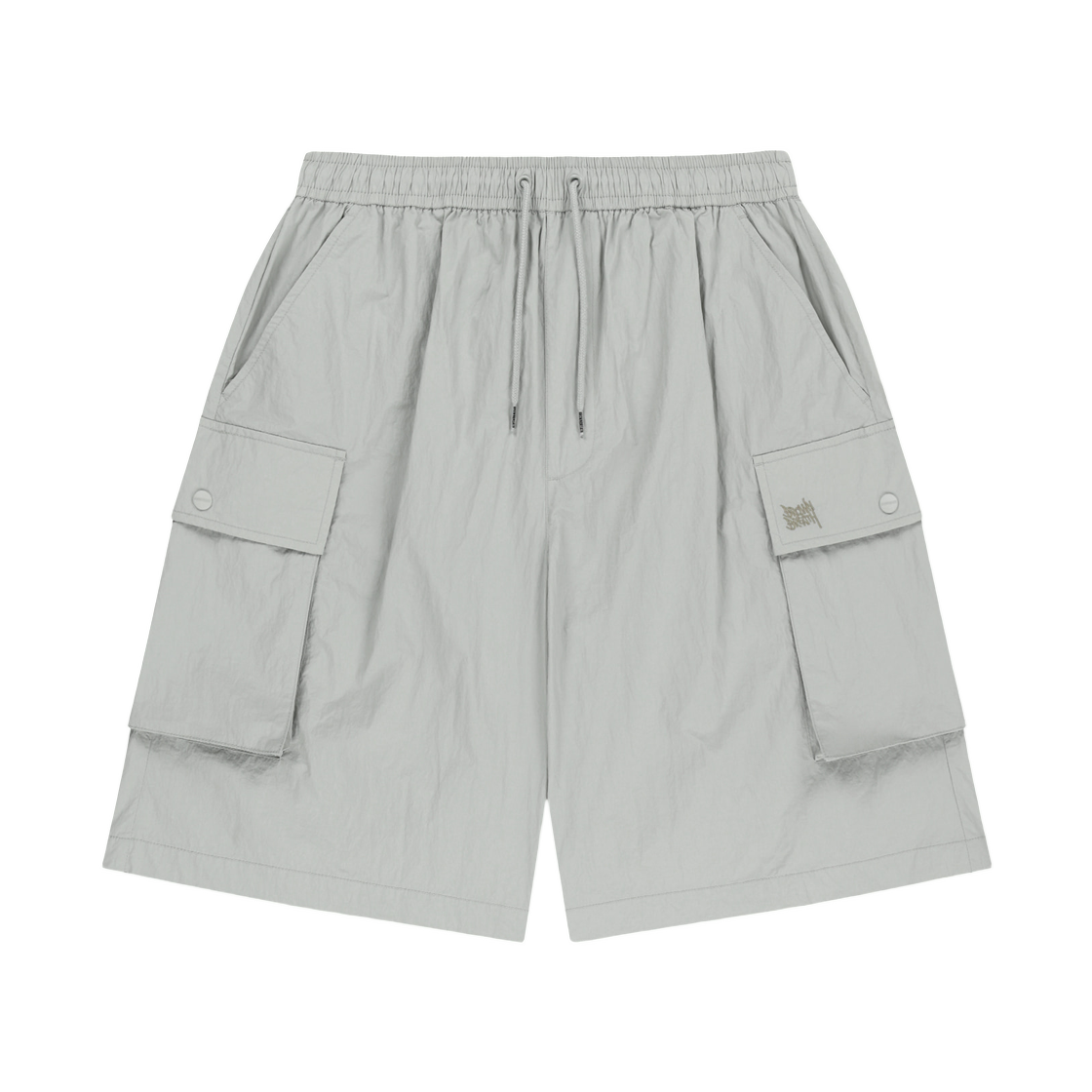 BLMMPSB01LG Brownbreath Tag Nylon Cargo Half Pants Light Grey