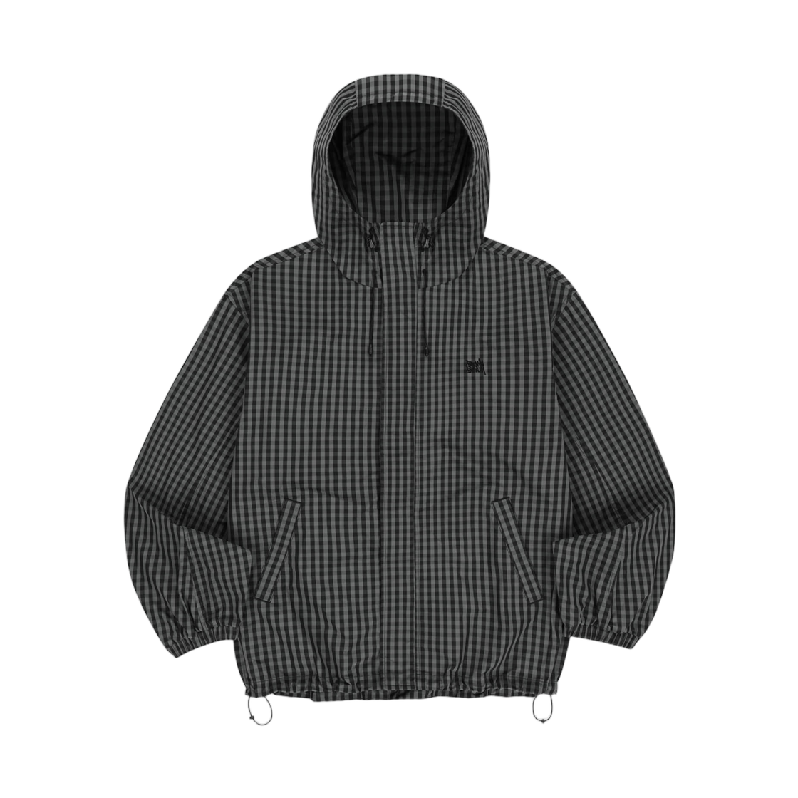 BLMMJK003BK Brownbreath Check Windbreaker Jacket Black