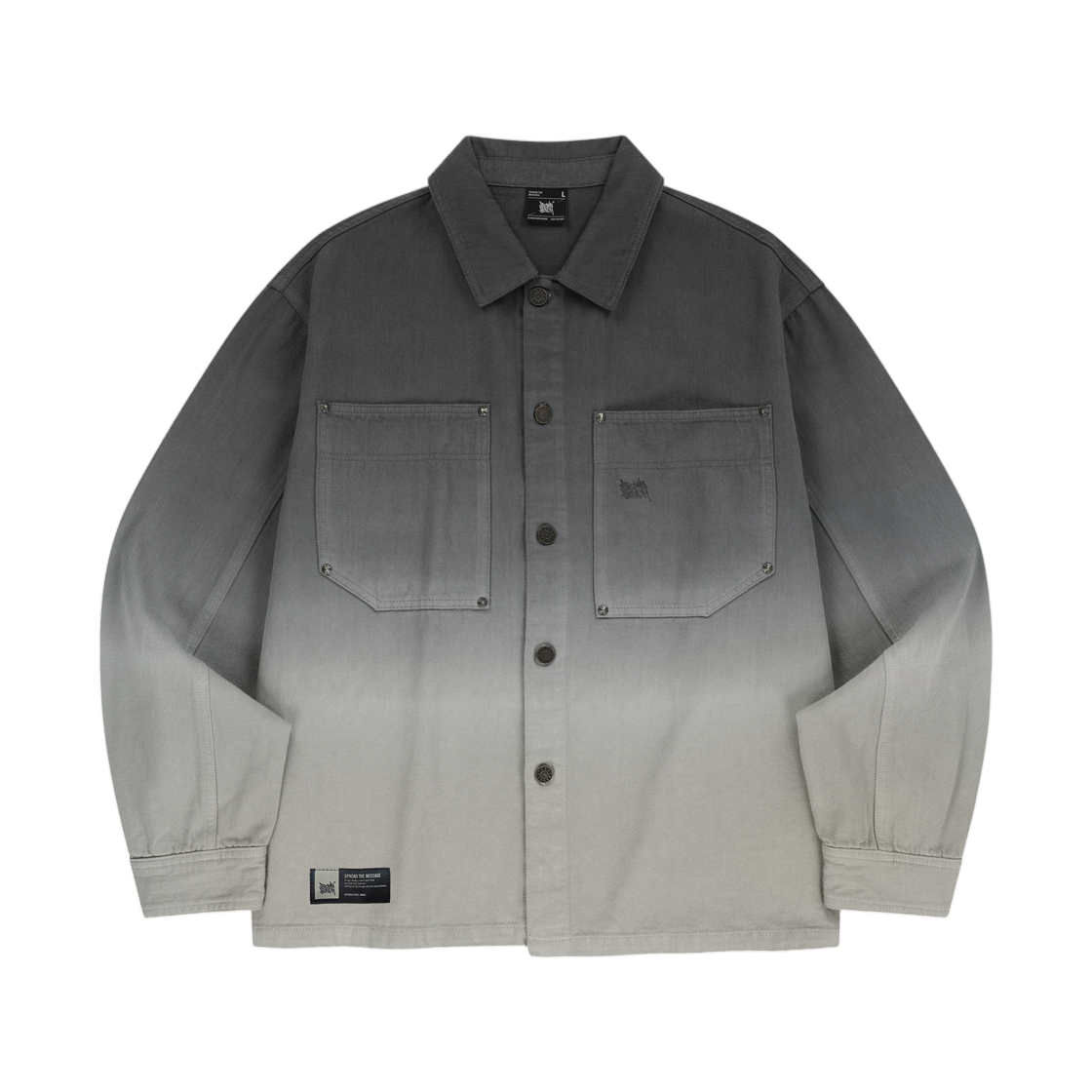 BLSMSH004LG Brownbreath Washed Denim Shirket Light Grey