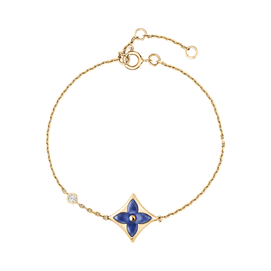 QA5316 (W) Louis Vuitton Color Blossom BB Star Bracelet Yellow Gold Sodalite And Diamond Yellow Gold