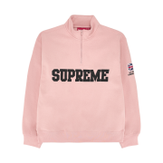 Supreme Shop Flag Half Zip Pullover Light Pink London - 26SS
