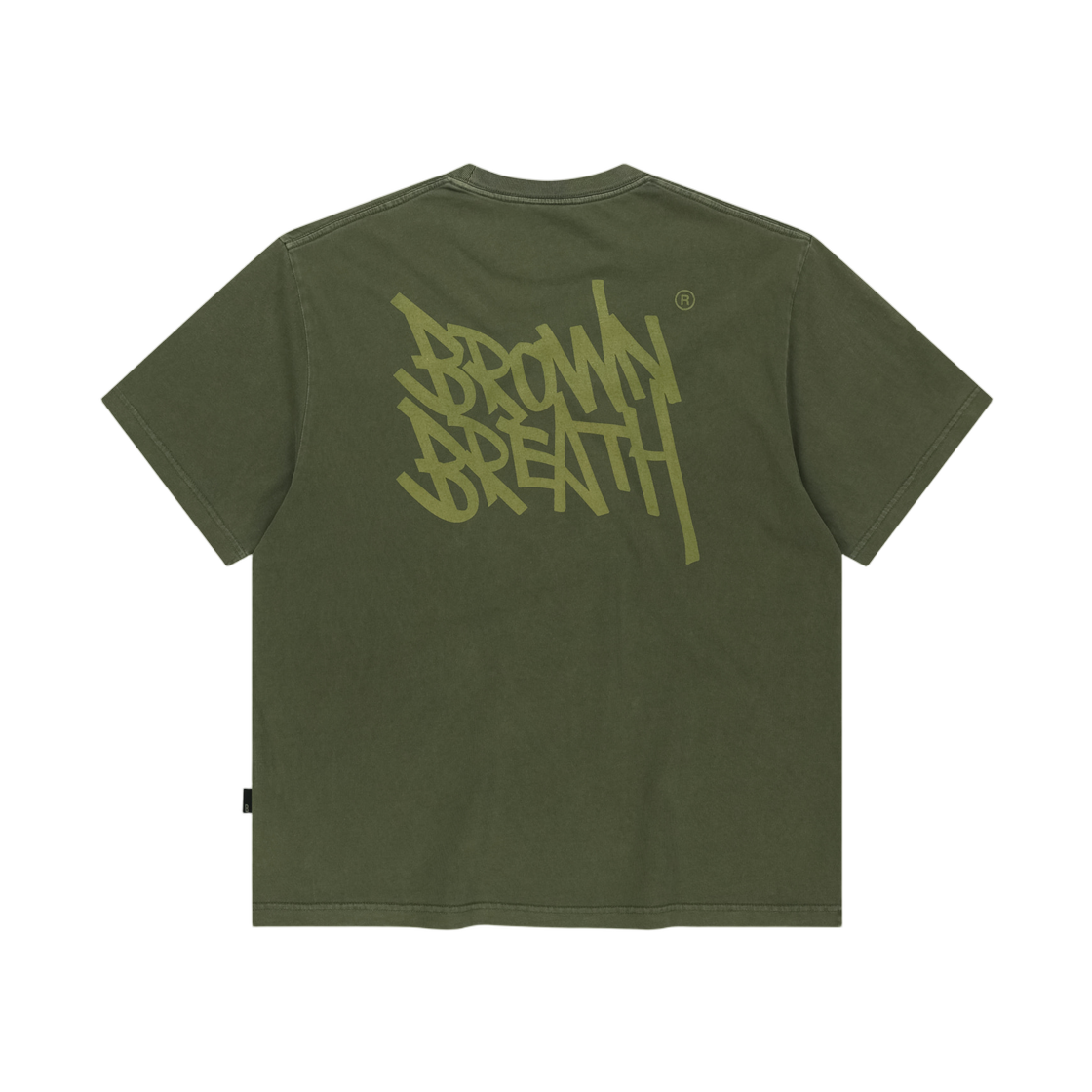 BLMMSTB02KH Brownbreath Tag Pigment T-Shirt Khaki
