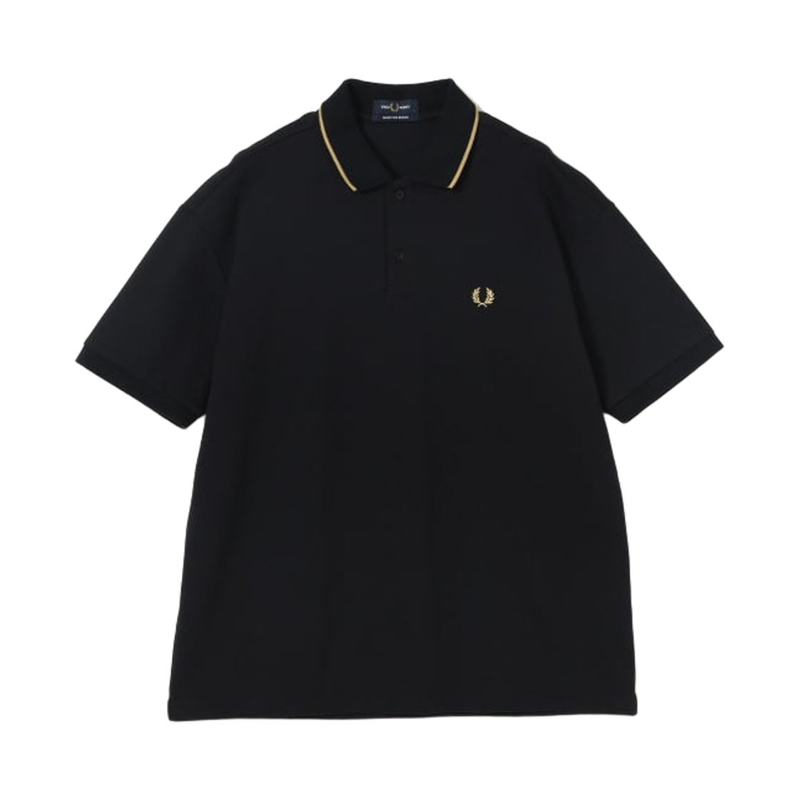 - Fred Perry x Beams Relaxed Fit Pique Polo Shirt Black