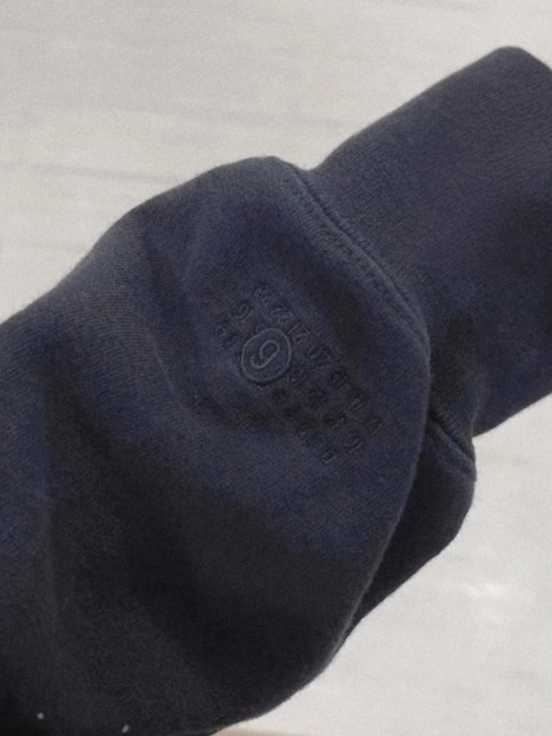 Supreme x MM6 Maison Margiela Box Logo Zip Up Hooded Sweatshirt Navy - 26SS 착용 스타일 - 2
