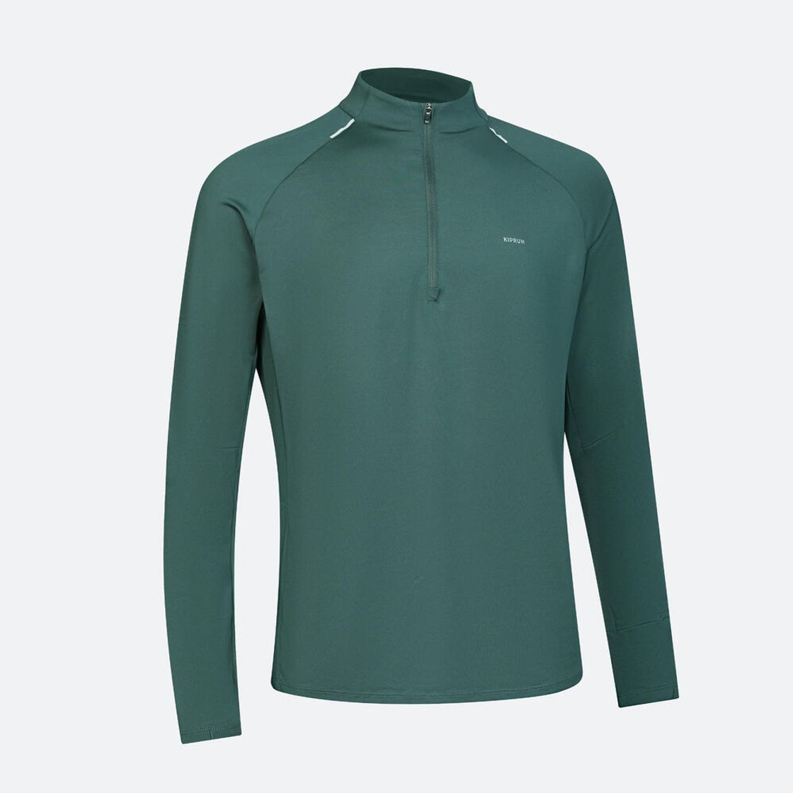 데카트론 남성 하프집 러닝 긴팔 티 런 드라이 500 스모크 그린(DECATHLON Men’s Half-Zip Running Long-Sleeved T-Shirt Run Dry 500 Smoke Green) - 5
