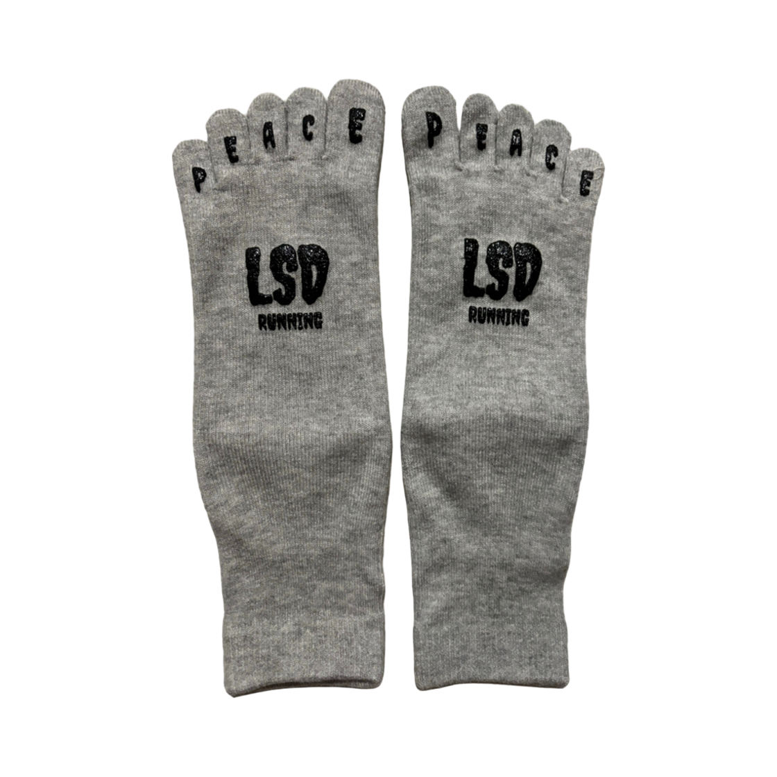 디스클로즈 004 엘에스디 피스 토 삭스 크루 그레이-2(DISCLOSE 004 Lsd Peace Toe Socks Crew Grey-2) - 1