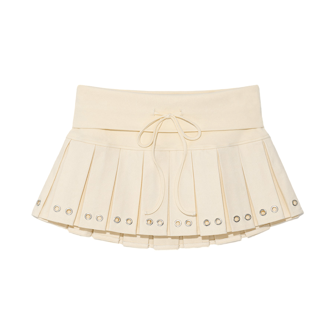 (W) 글로니 데이즈 플리츠 미니 스커트 아이보리((W) Glowny Daze Pleated Mini Skirt Ivory)