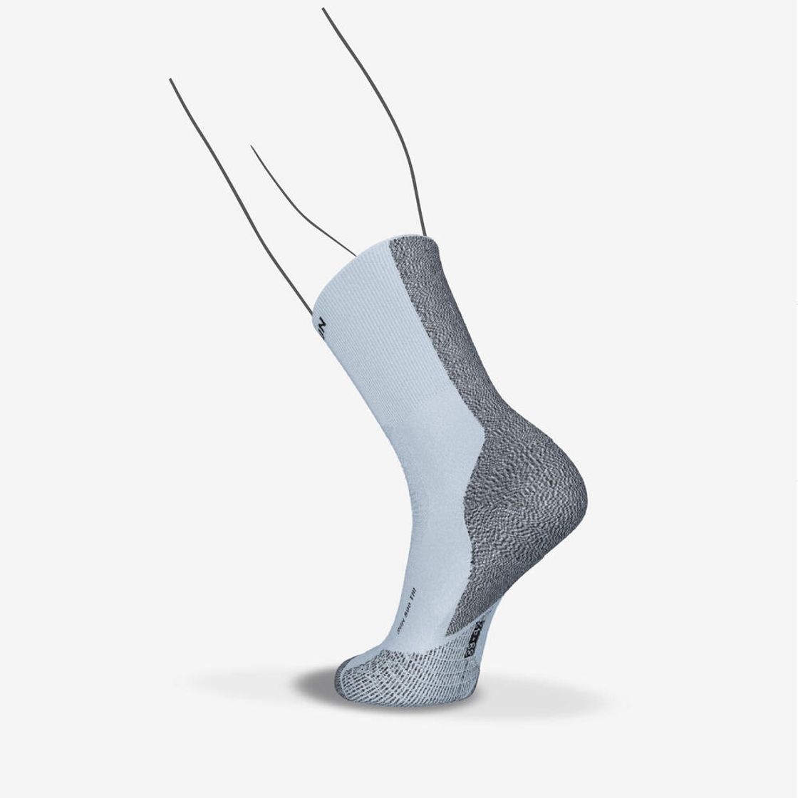 데카트론 러닝 얇은 중목 카프 양말 1켤레 런 900 딜리케이트 블루(DECATHLON Running Thin Mid-Cut Calf Socks 1 Pair Run 900 Delicate Blue) - 2