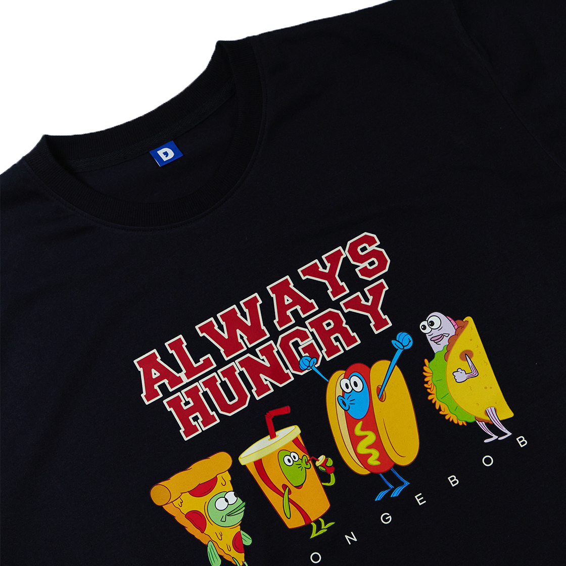 댄꼼마 x 스폰지밥 비키니시티 먹방 코스튬 주민들 반팔 티셔츠(DANCOMMA x SpongeBob SquarePants Bikini Bottom Residents Mukbang Costume Short Sleeve T-Shirt) - 4