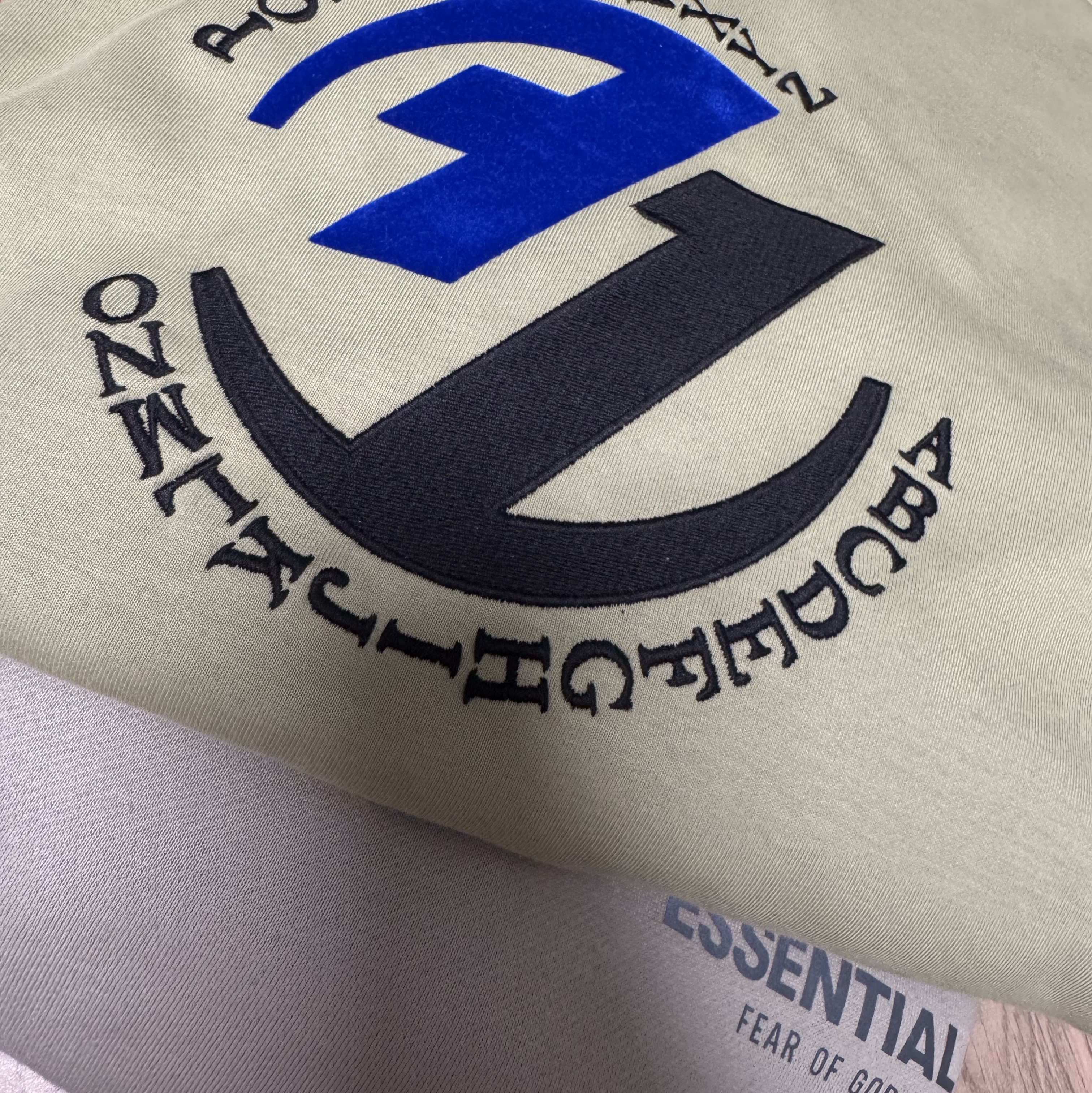 Zara x Ader Error Embroidery Hooded Sweatshirt Light Green 착용 스타일