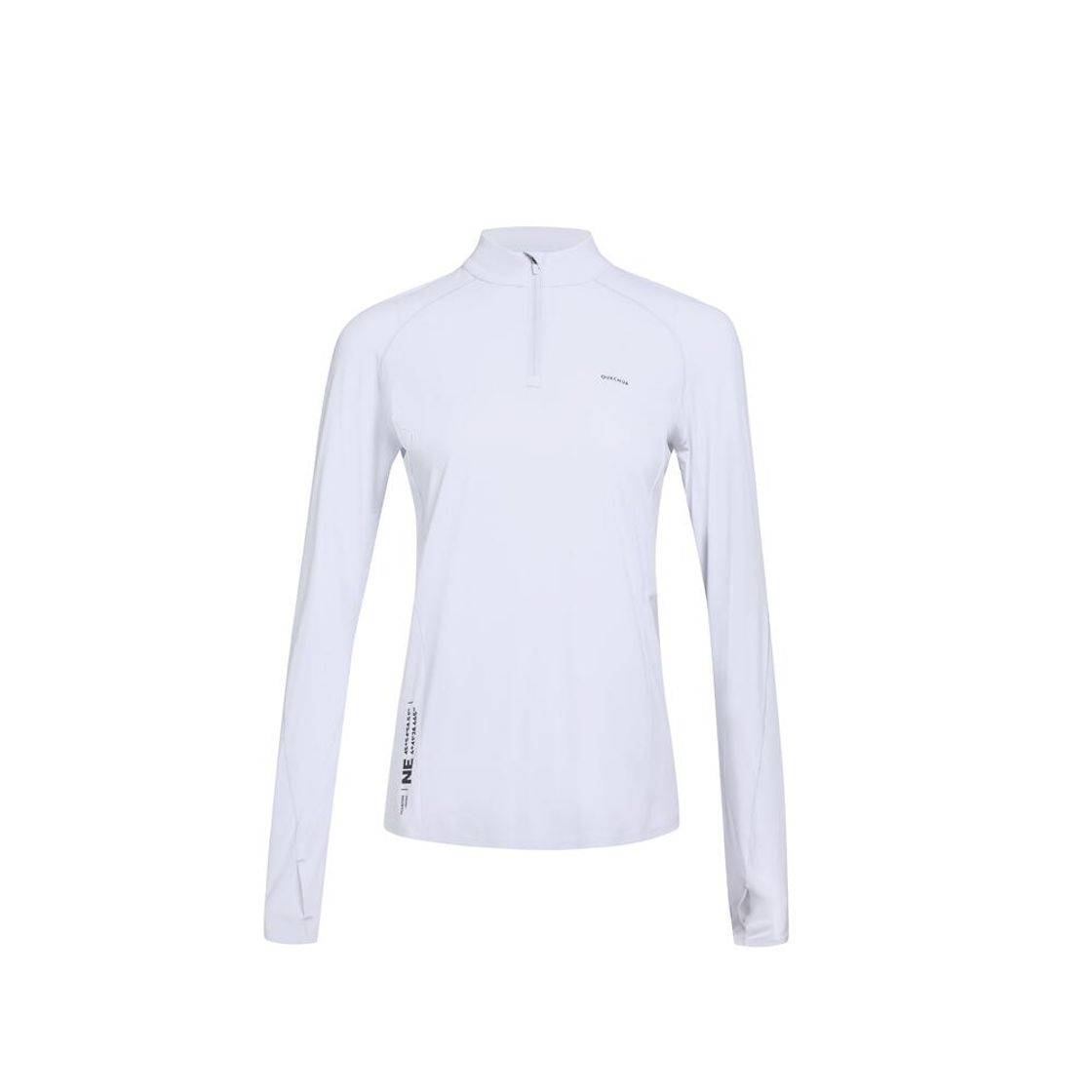 데카트론 여성 하프집 등산 자외선 차단 긴팔 티 MH500 딜리케이트 블루(DECATHLON Women's Hiking Half-Zip UV Protection Long-Sleeved T-Shirt MH500 Delicate Blue) - 4