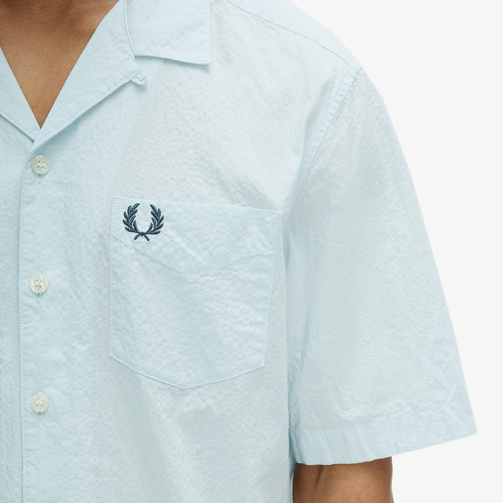 프레드페리 시어서커 리비어 칼라 셔츠 라이트아이스(Fred Perry Seersucker Revere Collar Shirt Light Ice) - 4