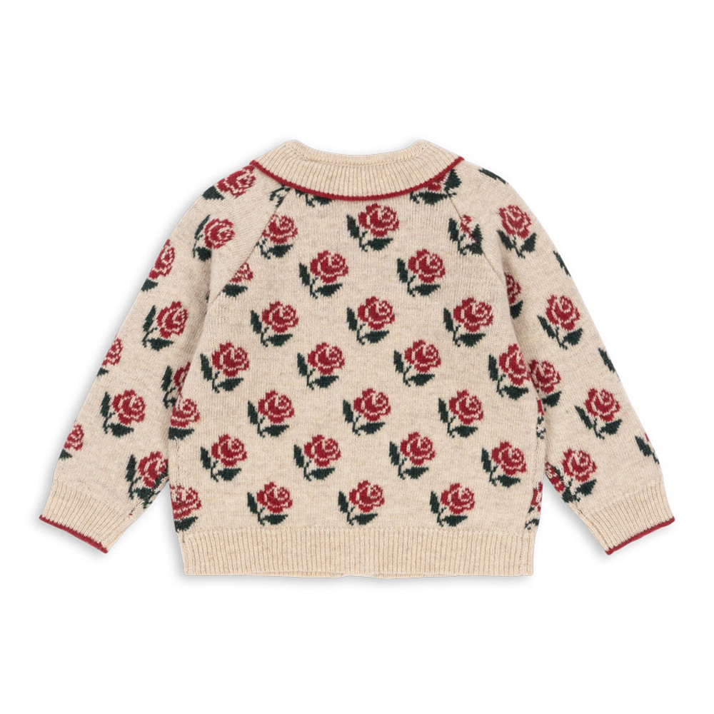 콩제슬래드 벨로우 니트 카라 가디건 로즈(Konges Sløjd Belou Knit Collar Cardigan Rose) - 2