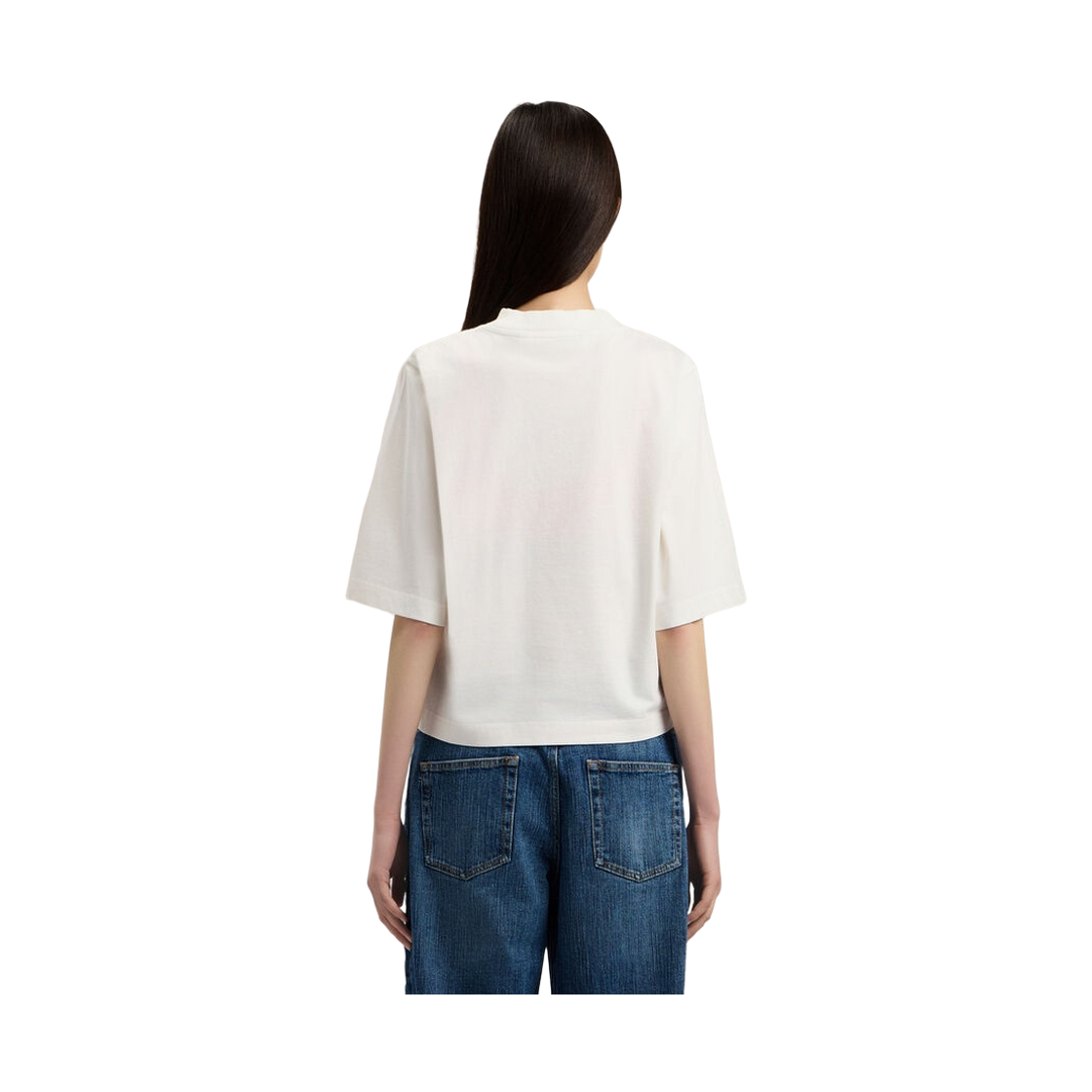 팜엔젤스 커브드 로고 박시 티셔츠 - 오프 화이트 블랙(Palm Angels Curved Logo Boxy Tee - Off White Black) - 5