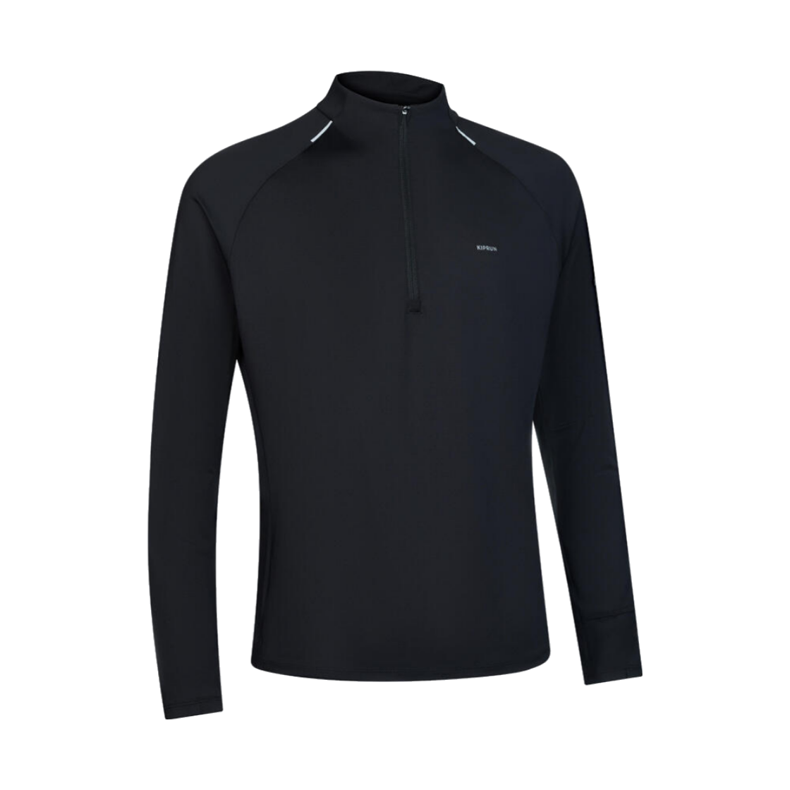 데카트론 남성 하프집 러닝 긴팔 티 런 드라이 500 스모크 블랙(DECATHLON Men's Half-Zip Running Long-Sleeved T-Shirt Run Dry 500 Smoke Black)