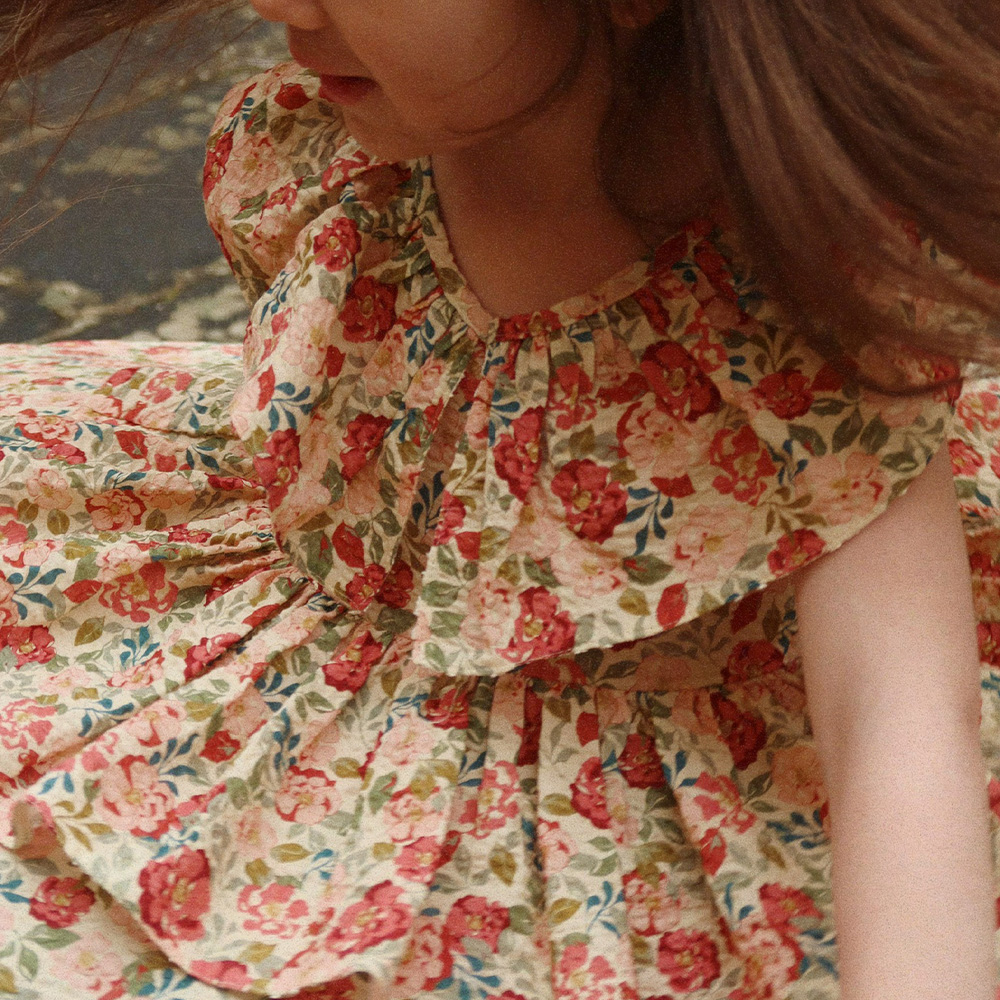 콩제슬래드 벨라 프릴 드레스 플라워(Konges Sløjd Bella Frill Dress Gots Tango) - 3