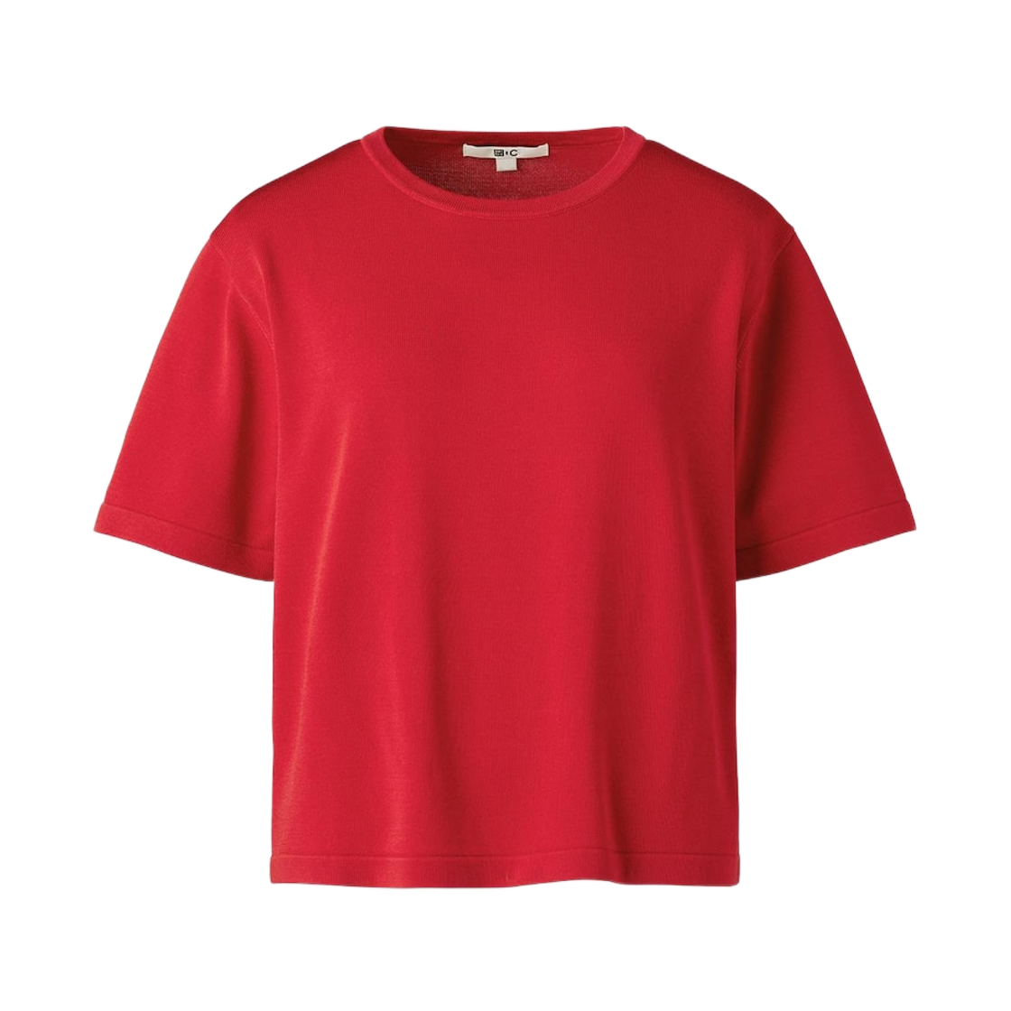 482979-15 (W) Uniqlo C Boxy Knitted T-Shirt Red - JP