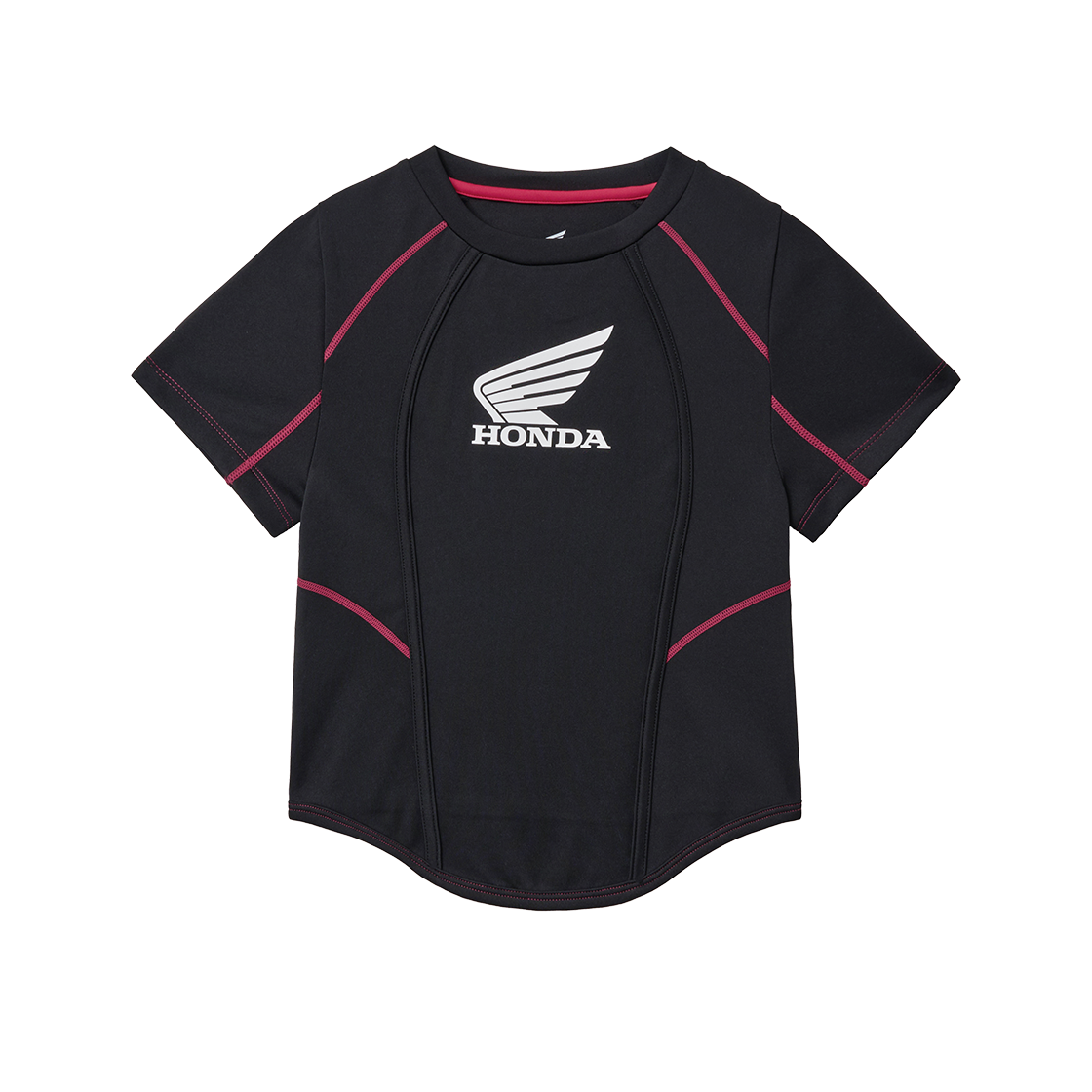 혼다 우먼즈 커브 라인 크롭 반팔 티셔츠 레드(Honda Women's Curve Line Crop Short Sleeve Red)