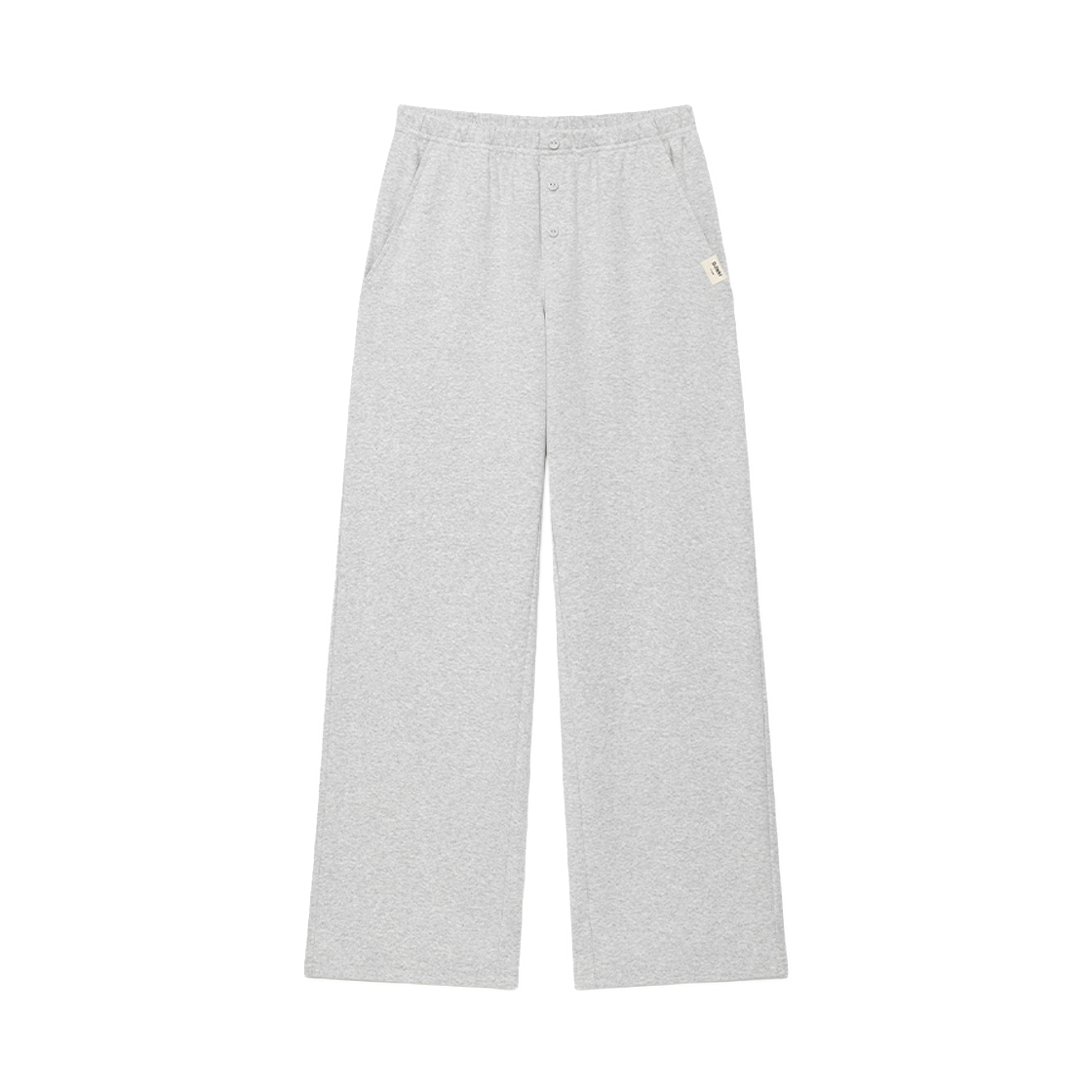 (W) 글로니 G 버튼 플라이 팬츠 멜란지 그레이((W) Glowny G Button Fly Pants Melange Gray) - 1