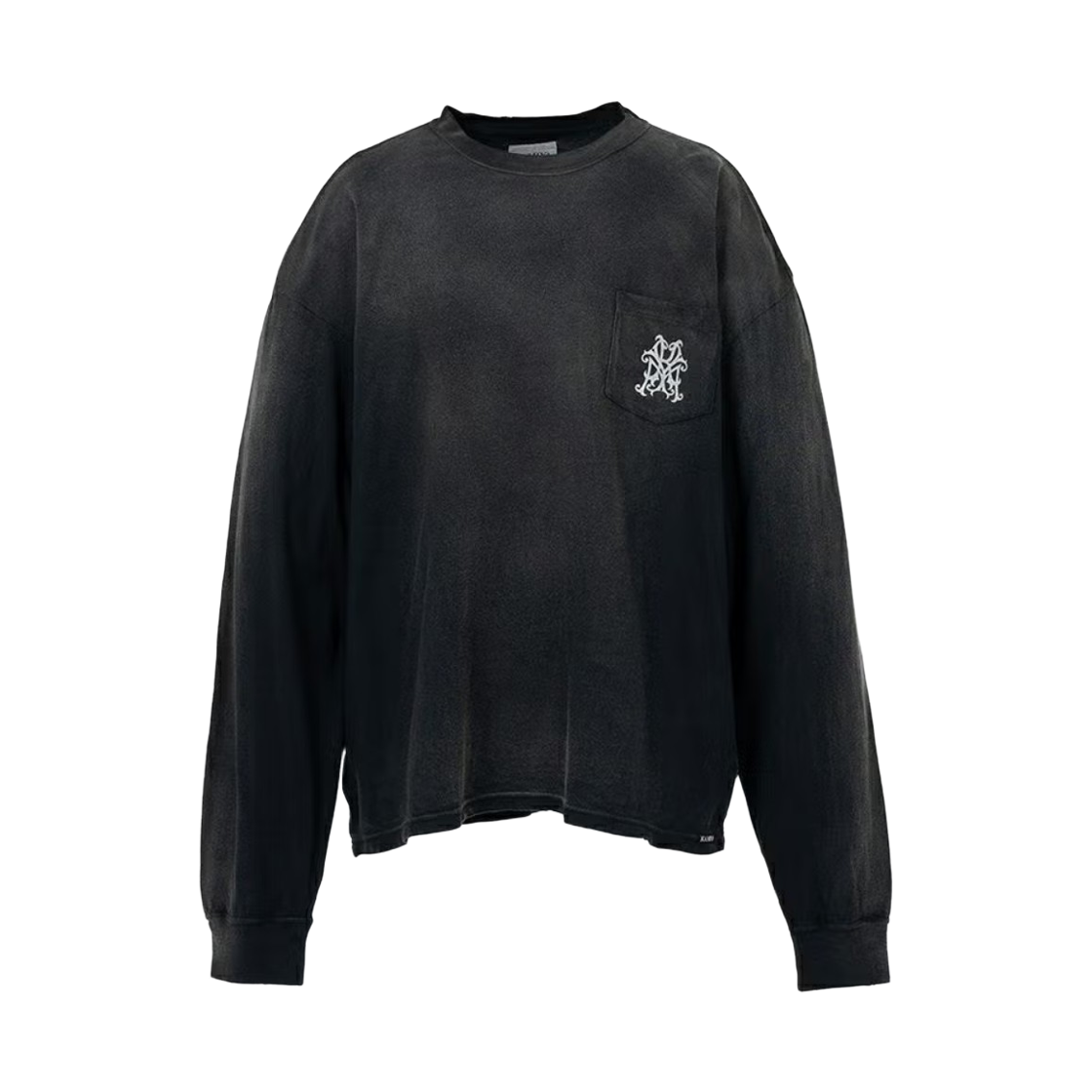 카미야 메신저 버드 디스트레스드 포켓 롱슬리브 티셔츠 블랙(Kamiya Messenger Bird Distressed Pocket Long Sleeve T-Shirt Black) - 2