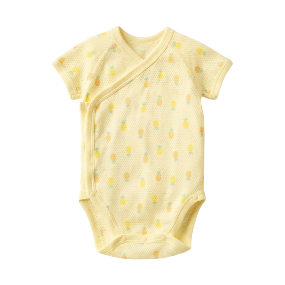 (키즈) 유니클로 프론트 오픈 코튼 메쉬 이너 바디수트 옐로우 - JP((Kids) Uniqlo Front Open Cotton Mesh Inner Bodysuit Yellow - JP) - 1