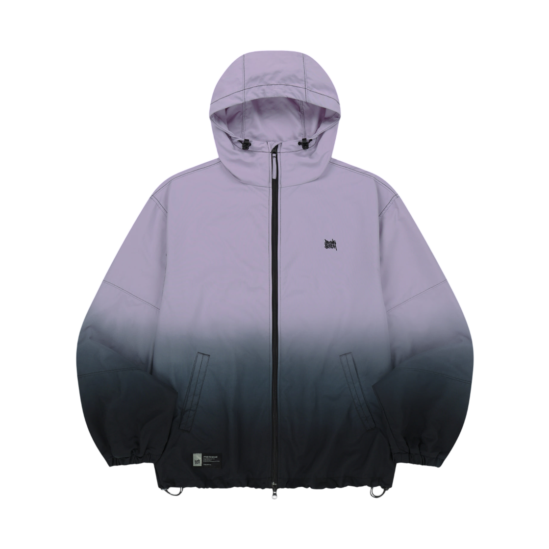 BLMMJK005BK Brownbreath Stepdyed Windbreaker Jacket Black