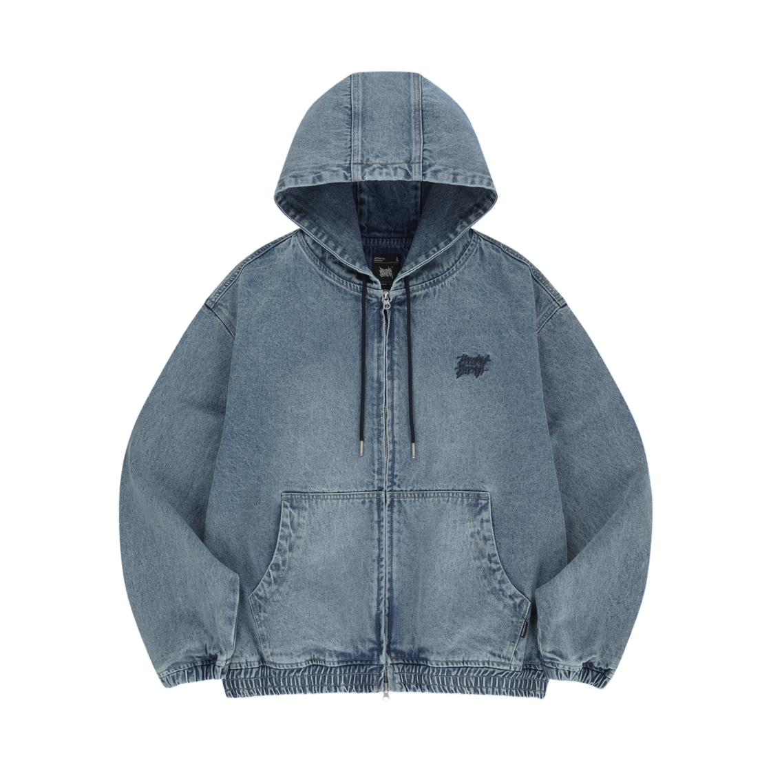 BLSMHZ002BL Brownbreath Denim Hood Zip Up Blue