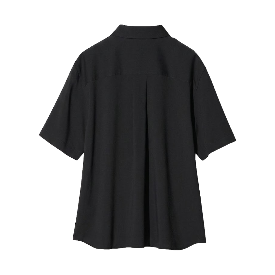 (W) 유니클로 레이온 숏슬리브 블라우스 블랙 - JP((W) Uniqlo Rayon Short Sleeve Blouse Black - JP) - 2