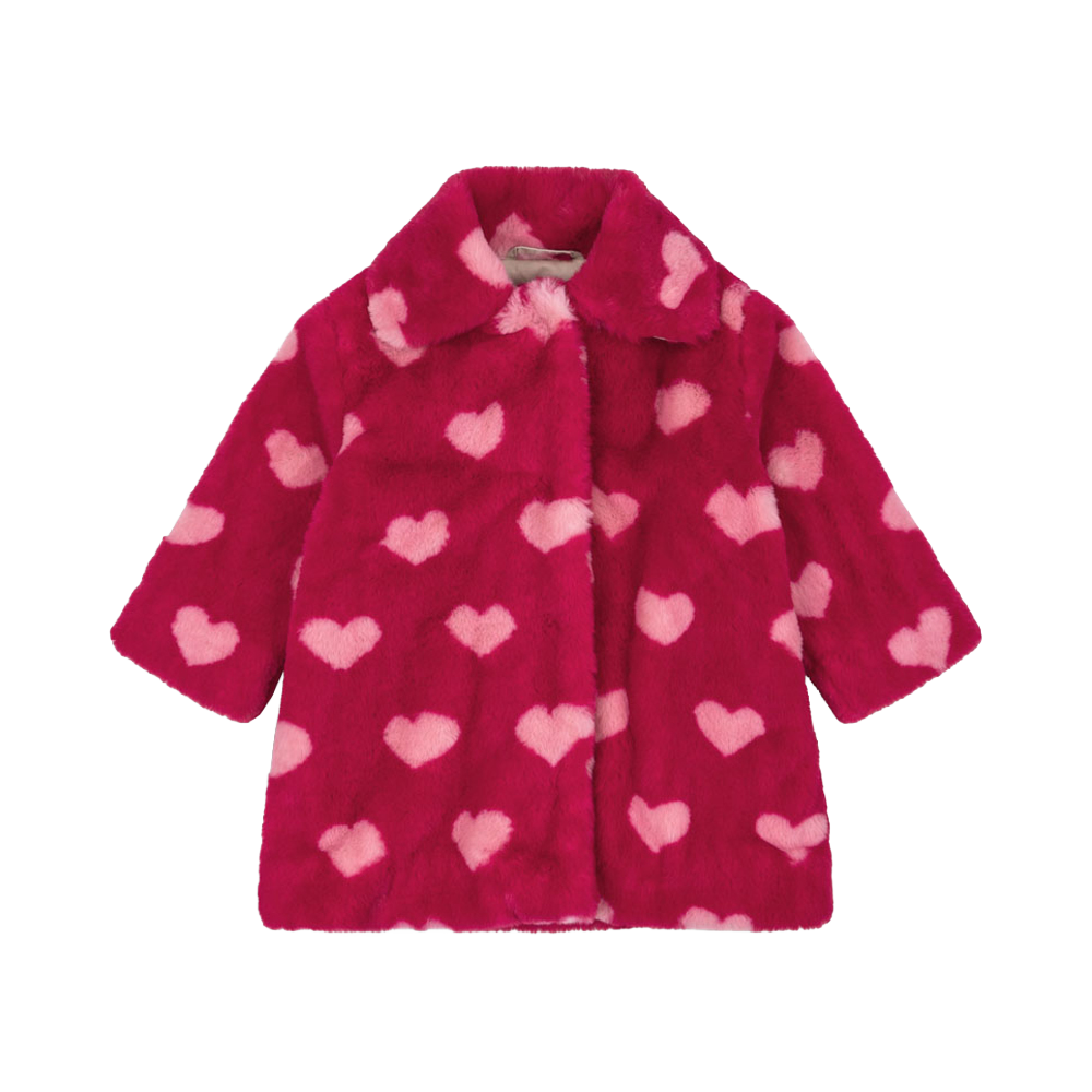 콩제슬래드 퍼지 코트 하트(Konges Sløjd Fuzzie Coat Grs Amour Jazzy)