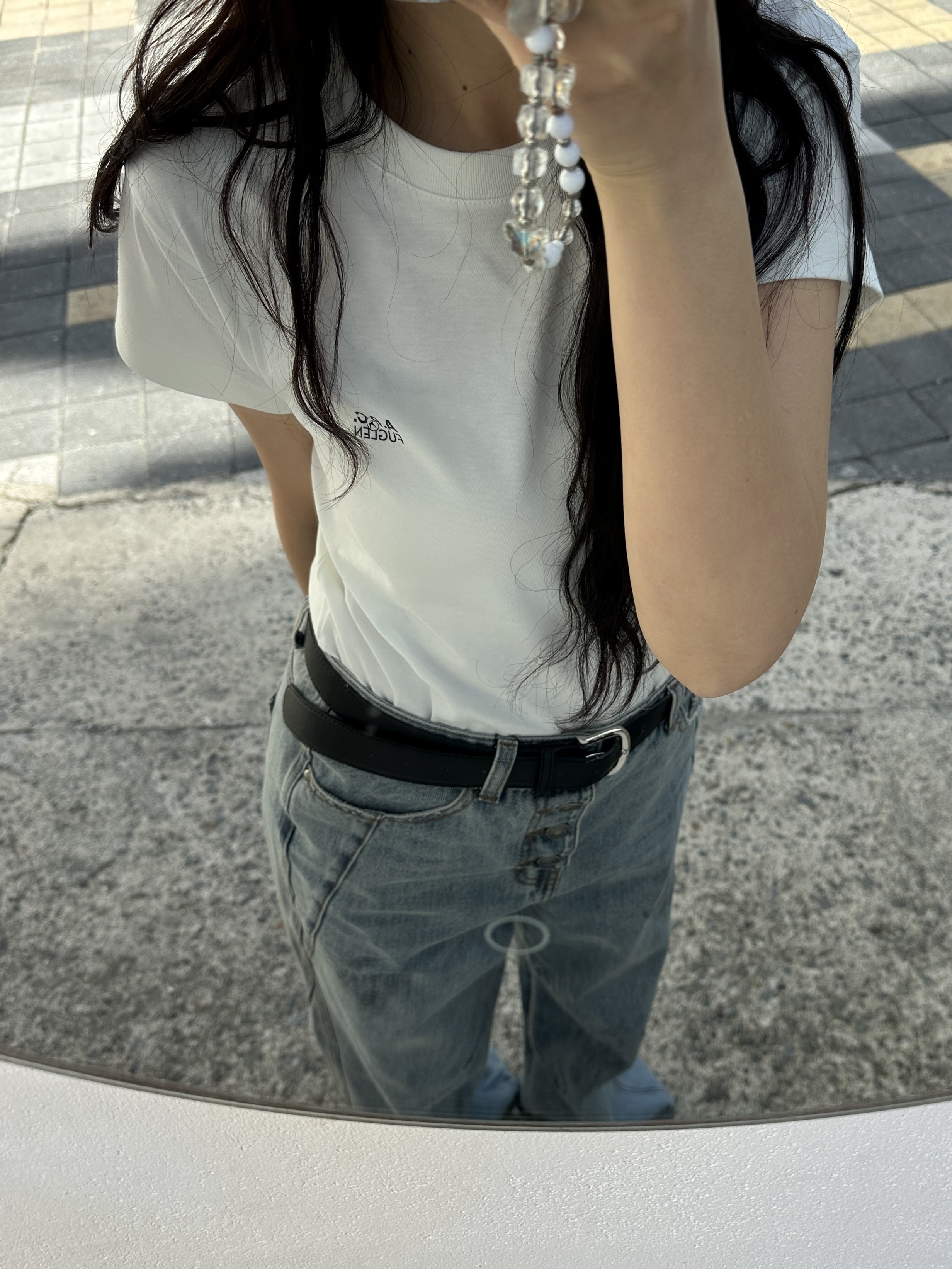 New Era x MoMA New York Yankees Cap Kelly Green, (W) A.P.C. x Fuglen T-Shirt Ivory 착용 스타일 - 2