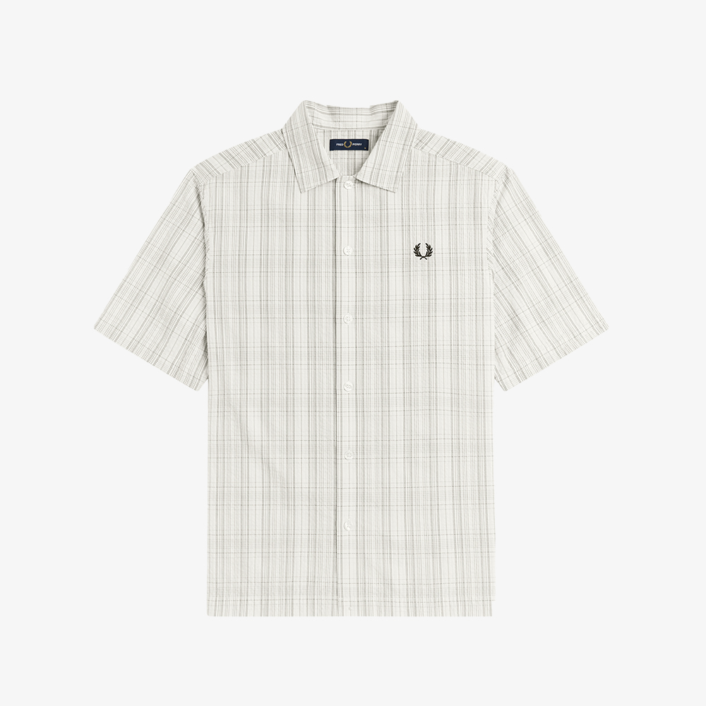 프레드페리 시어서커 체크 셔츠 에크루(Fred Perry Seersucker Check Shirt Ecru) - 5
