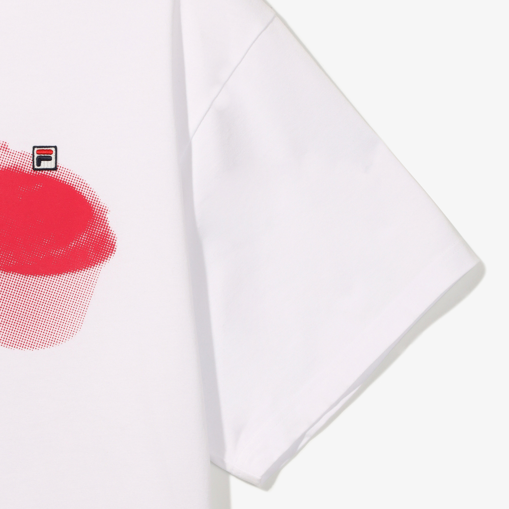 [6% 적립] 휠라 HERITAGE COLLECTION 오버핏 피케 반팔티 화이트([6% 적립] FILA HERITAGE COLLECTION Front Big Graphic T-Shirt White) - 5