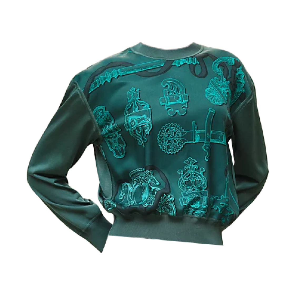 (W) 에르메스 페로느리 리믹스 롱 슬리브 트윌렌 스웨터 베르 뺑((W) Hermes Ferronnerie Remix Long Sleeve Twillen Sweater Berpin) - 1