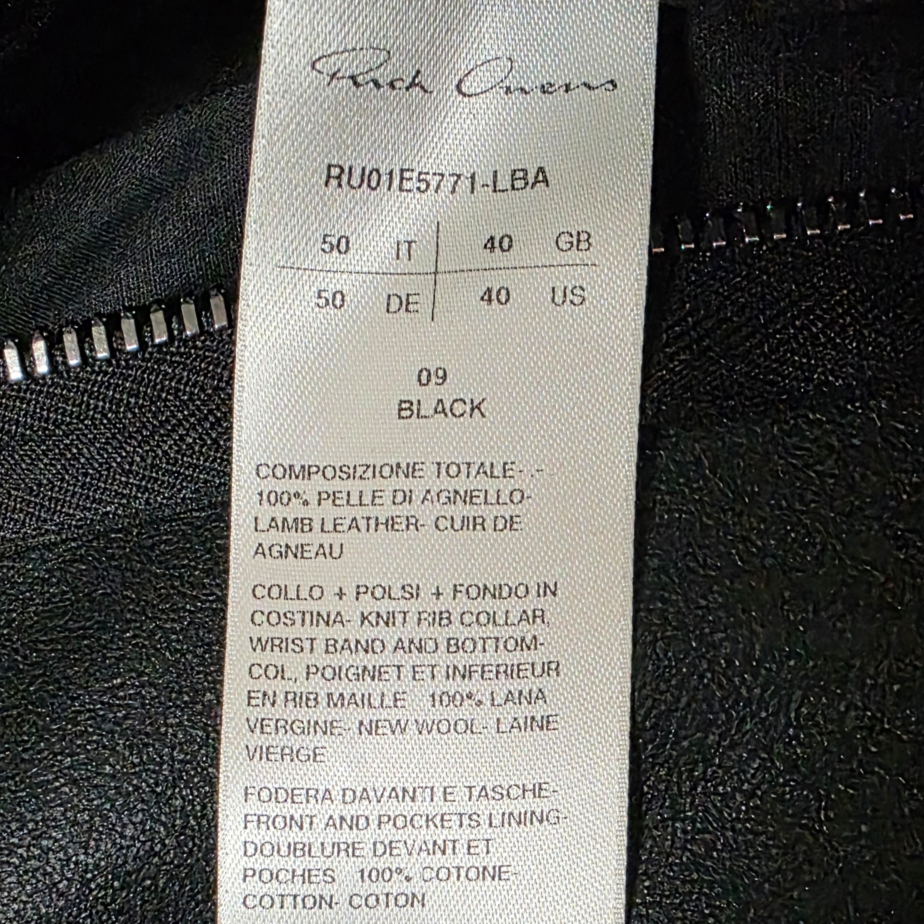Rick Owens Bauhaus Flight Bomber Jacket Black 착용 스타일 - 5