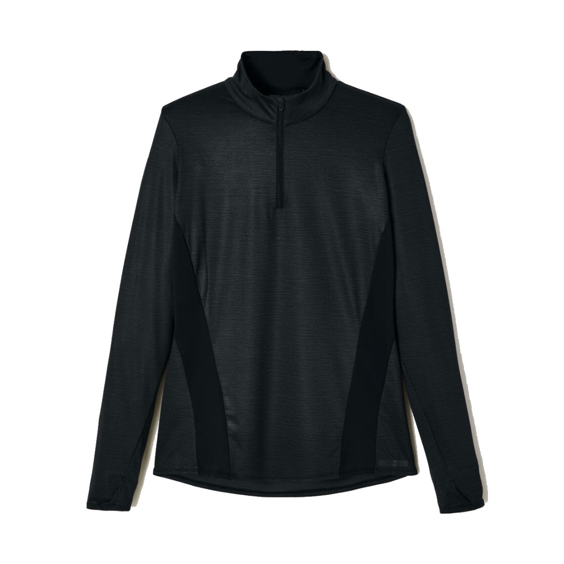 데카트론 여성 하프집 러닝 긴팔 티 런 드라이 플러스 100 블랙(DECATHLON Women's Half-Zip Running Long-Sleeved T-Shirt Run Dry Plus 100 Black) - 1