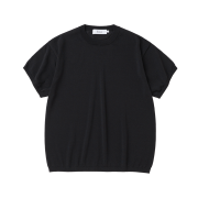 Knitted Shelron Cooling Single Crop Round Knit Black