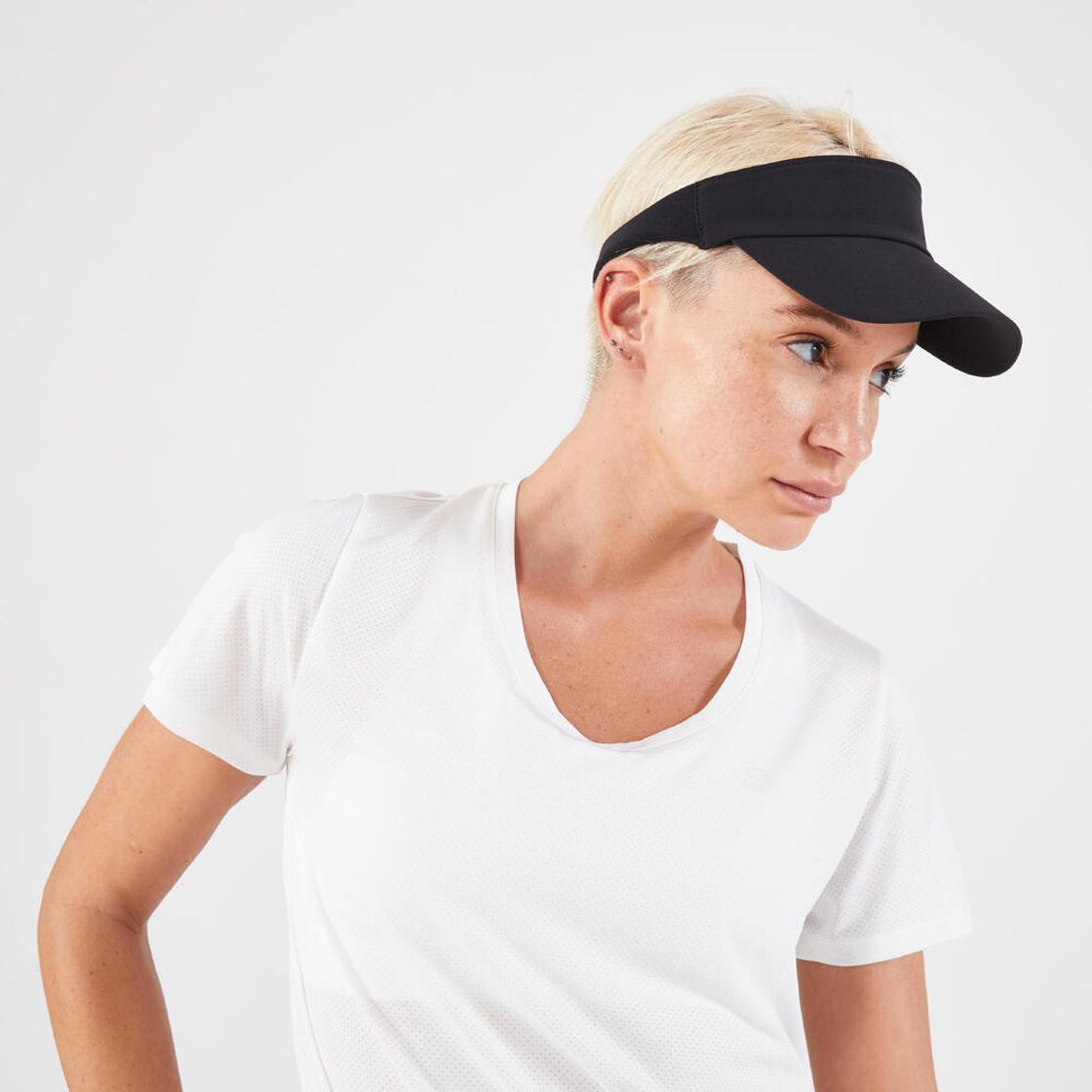 데카트론 러닝 바이저 선캡 모자 V2 스모크 블랙(DECATHLON Running Visor V2 Smoke Black) - 6